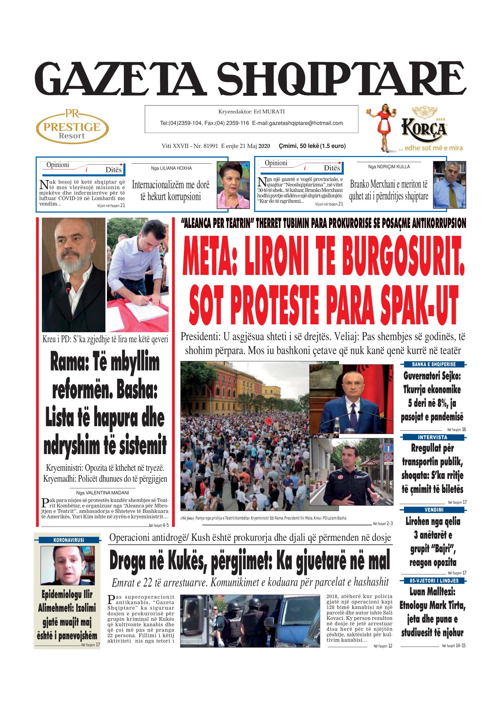 Gazeta Shqiptare 2020-05-21
