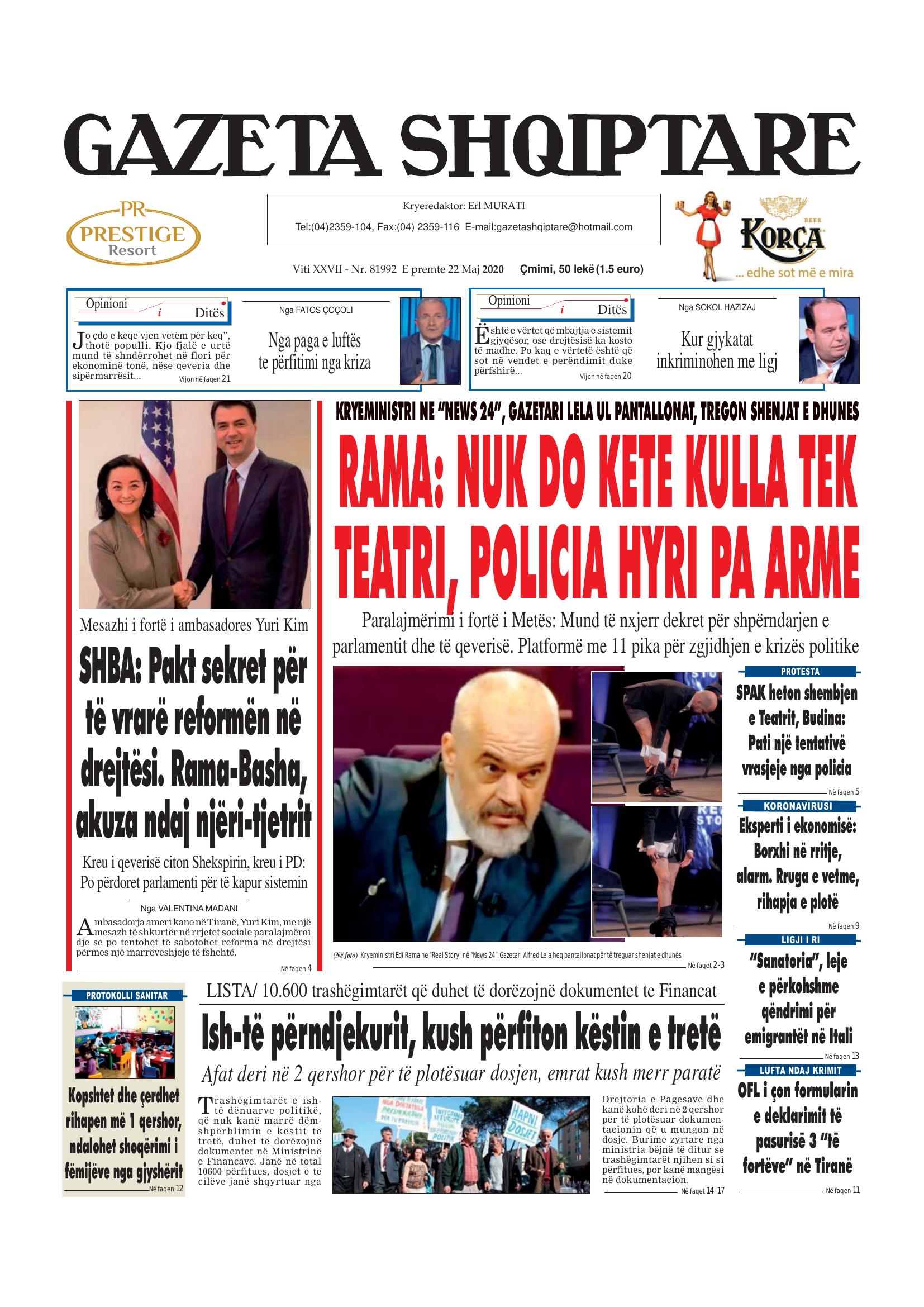 Gazeta Shqiptare 2020-05-22