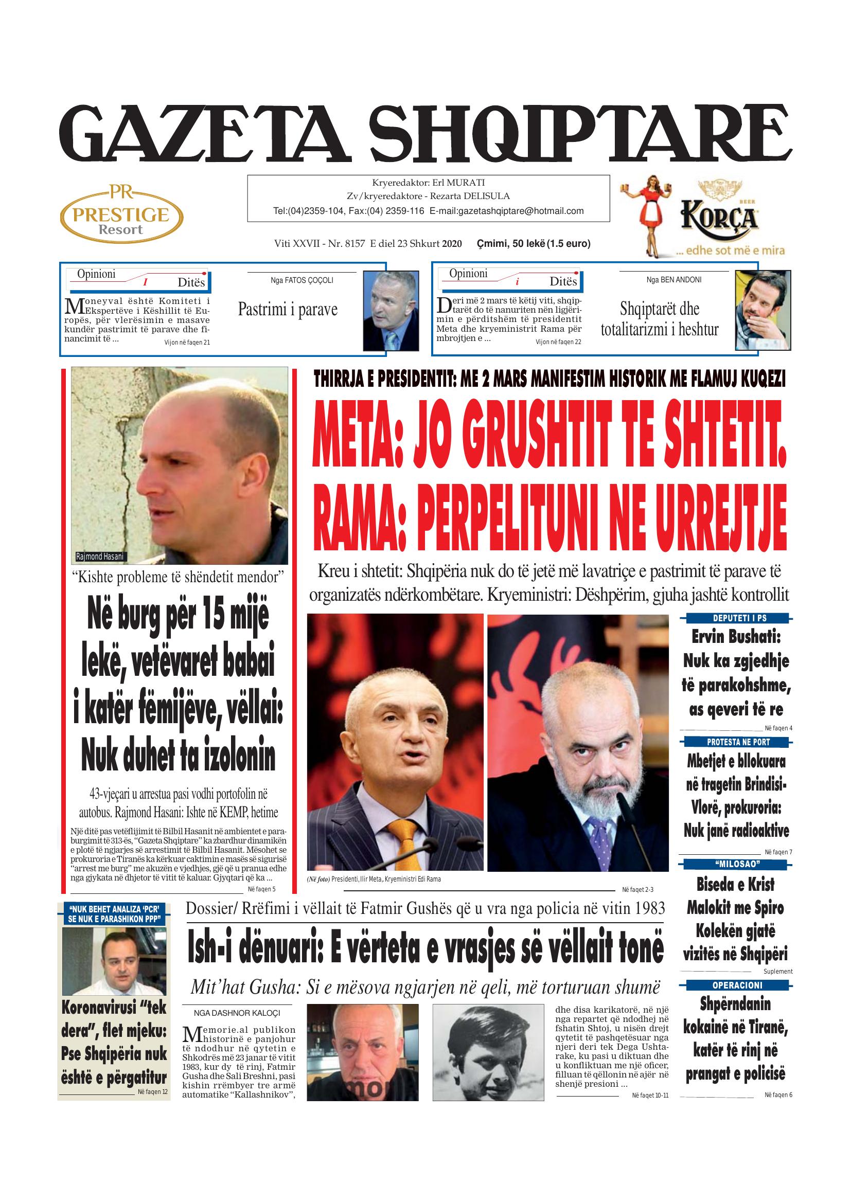 Gazeta Shqiptare 2020-02-23