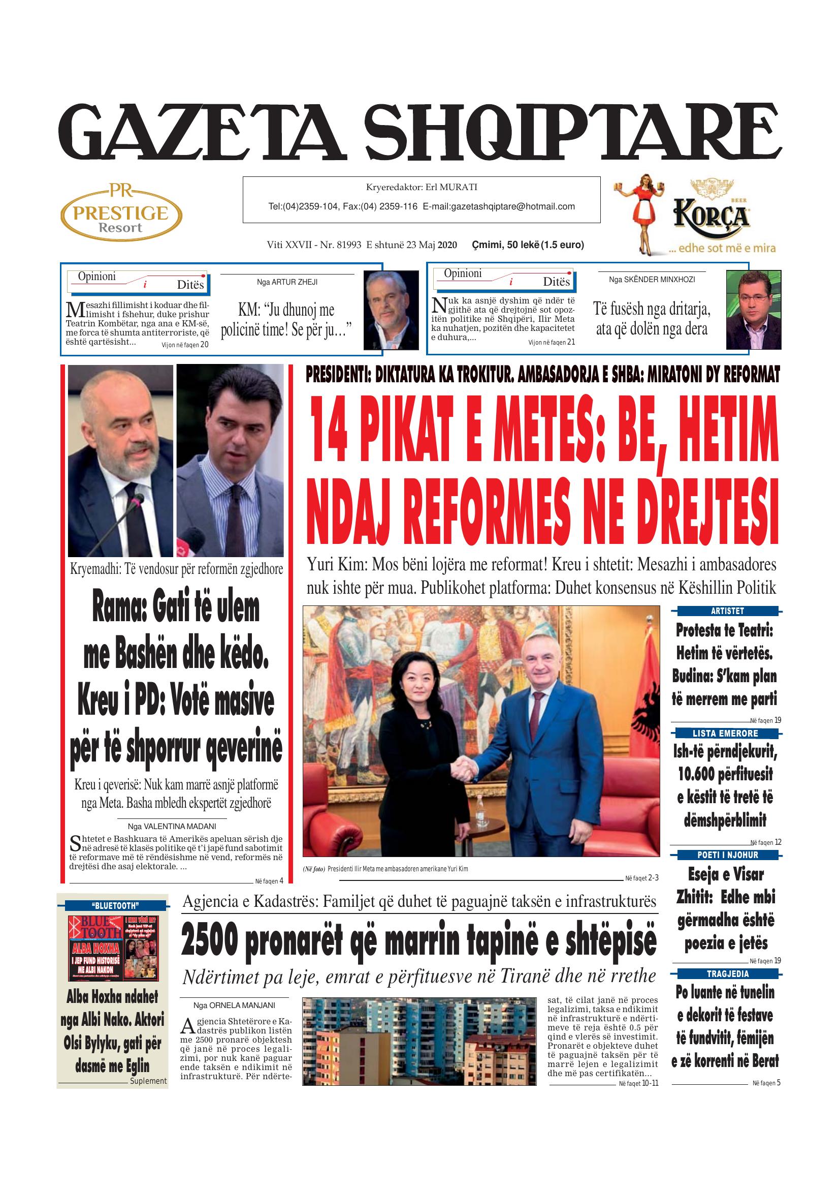 Gazeta Shqiptare 2020-05-23