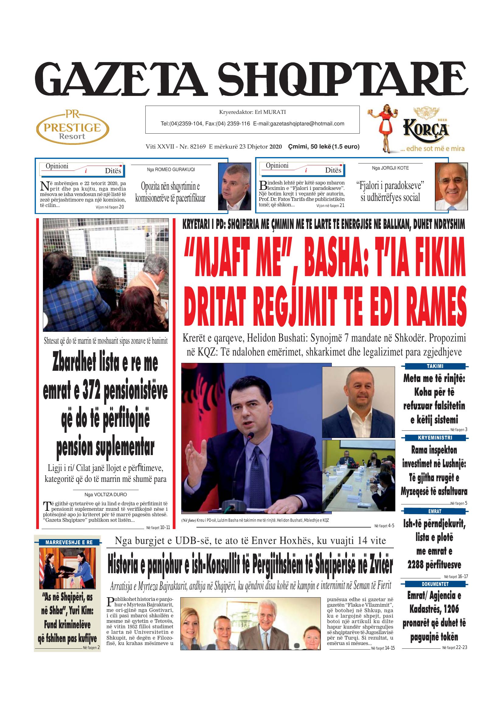 Gazeta Shqiptare 2020-12-23