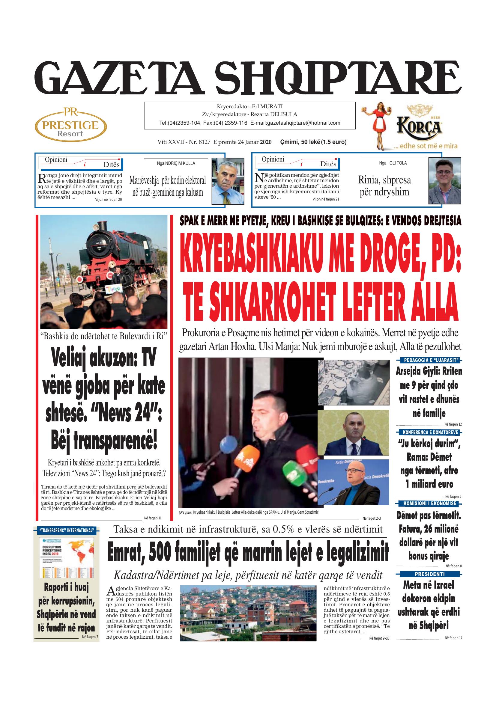 Gazeta Shqiptare 2020-01-24