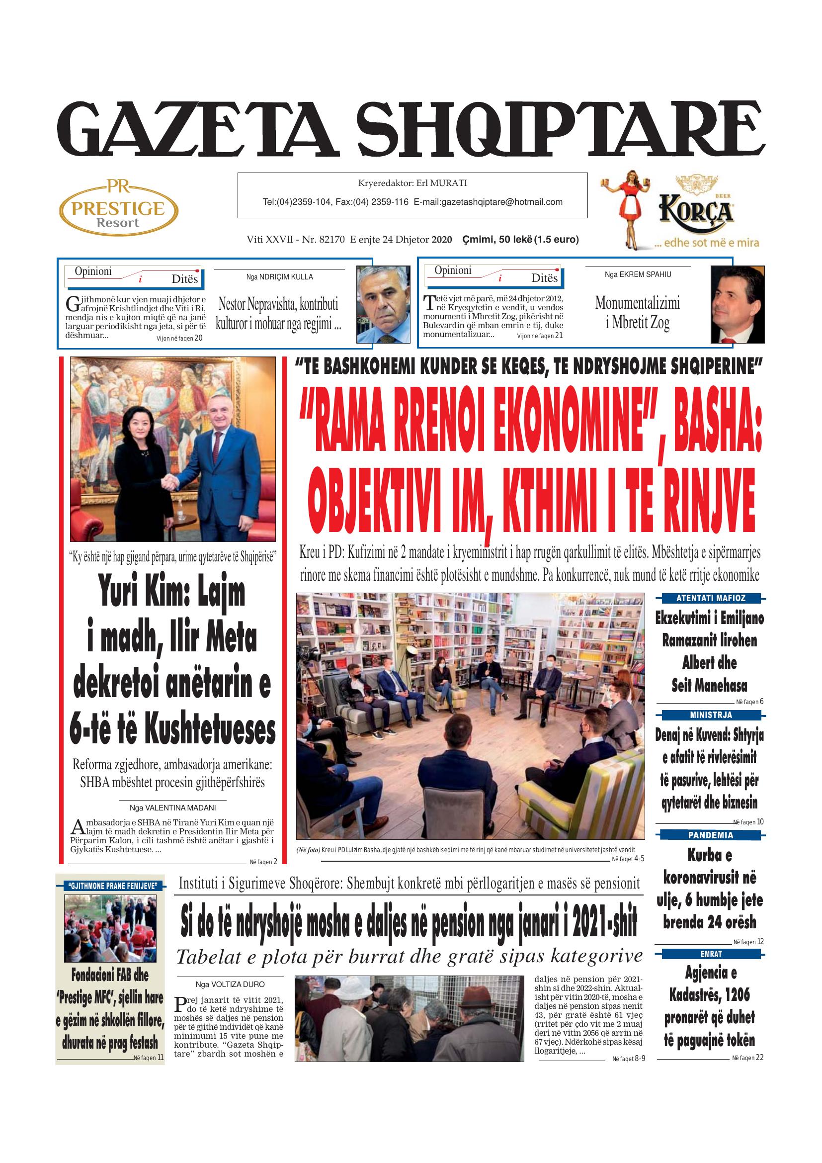 Gazeta Shqiptare 2020-12-24