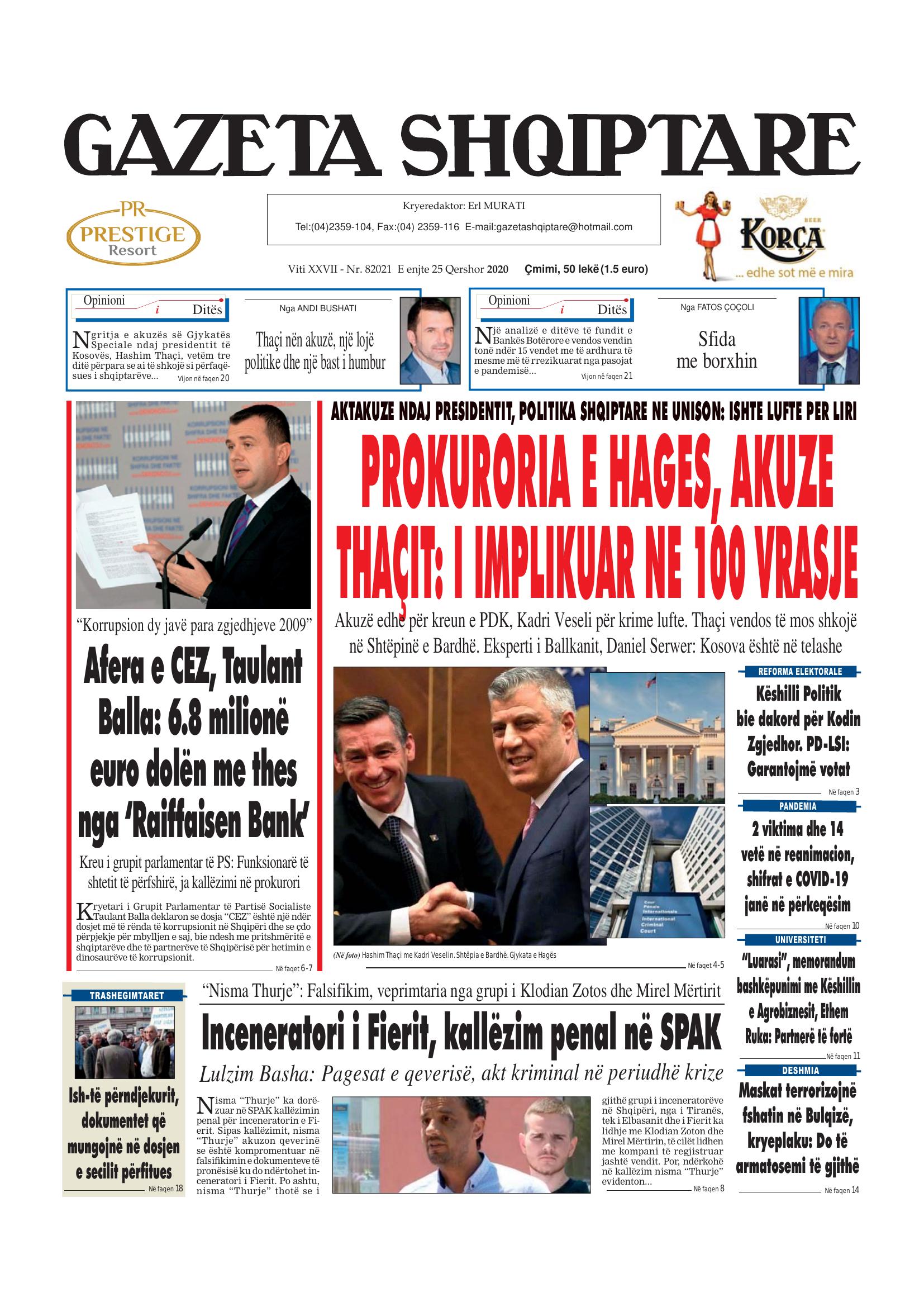 Gazeta Shqiptare 2020-06-25