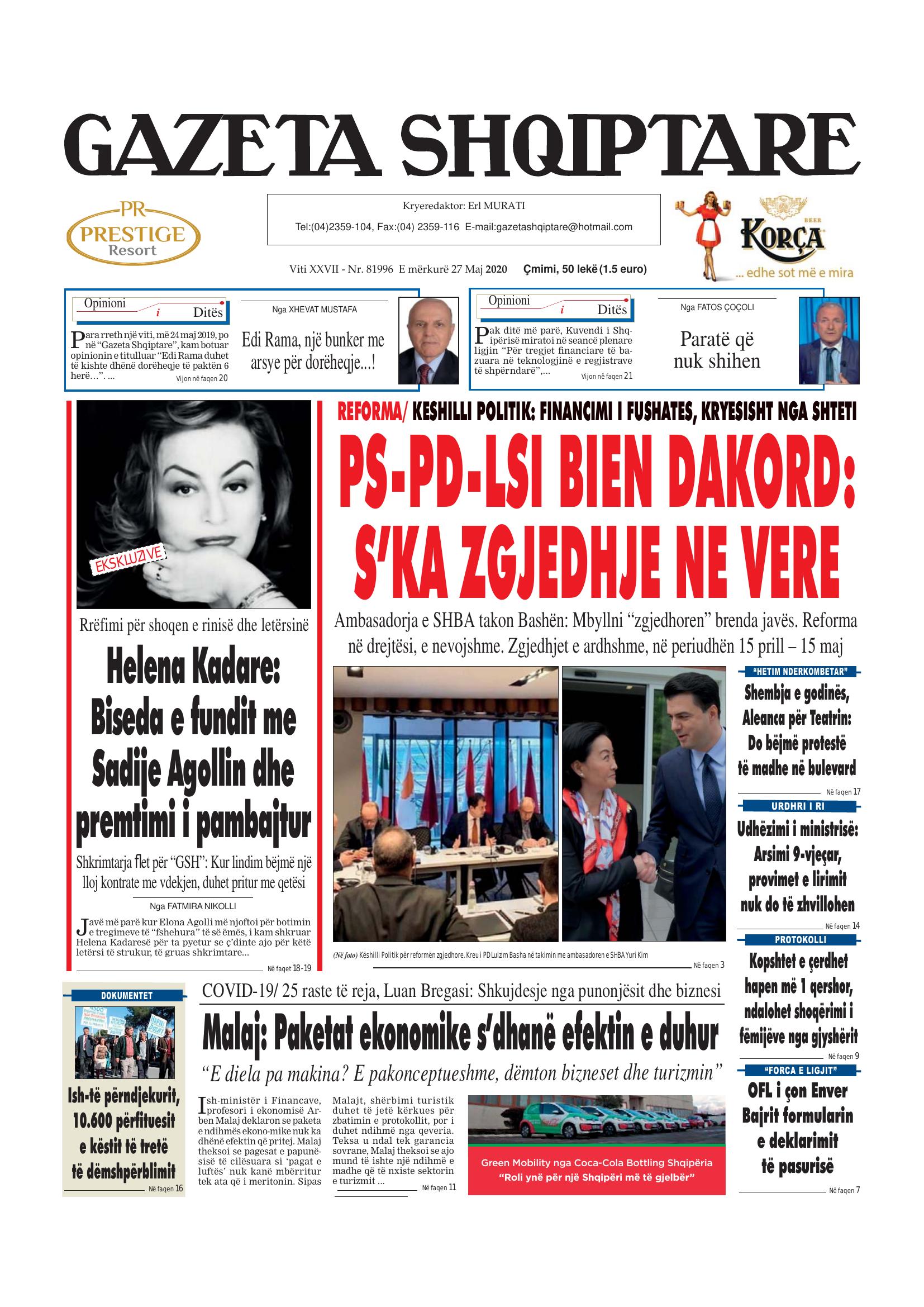 Gazeta Shqiptare 2020-05-27