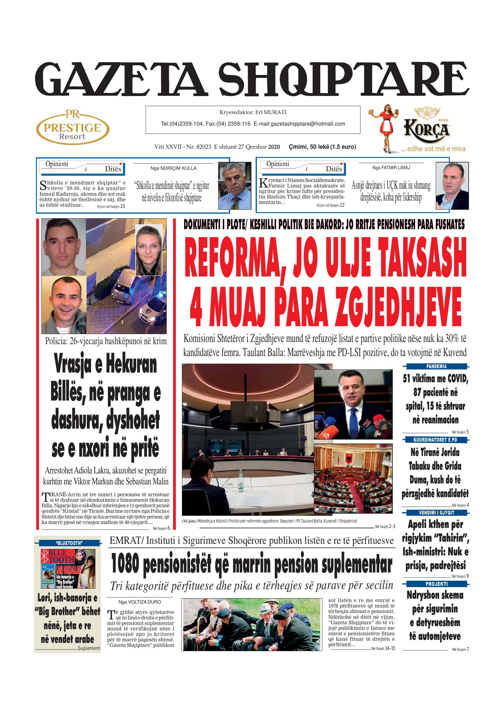 Gazeta Shqiptare 2020-06-27