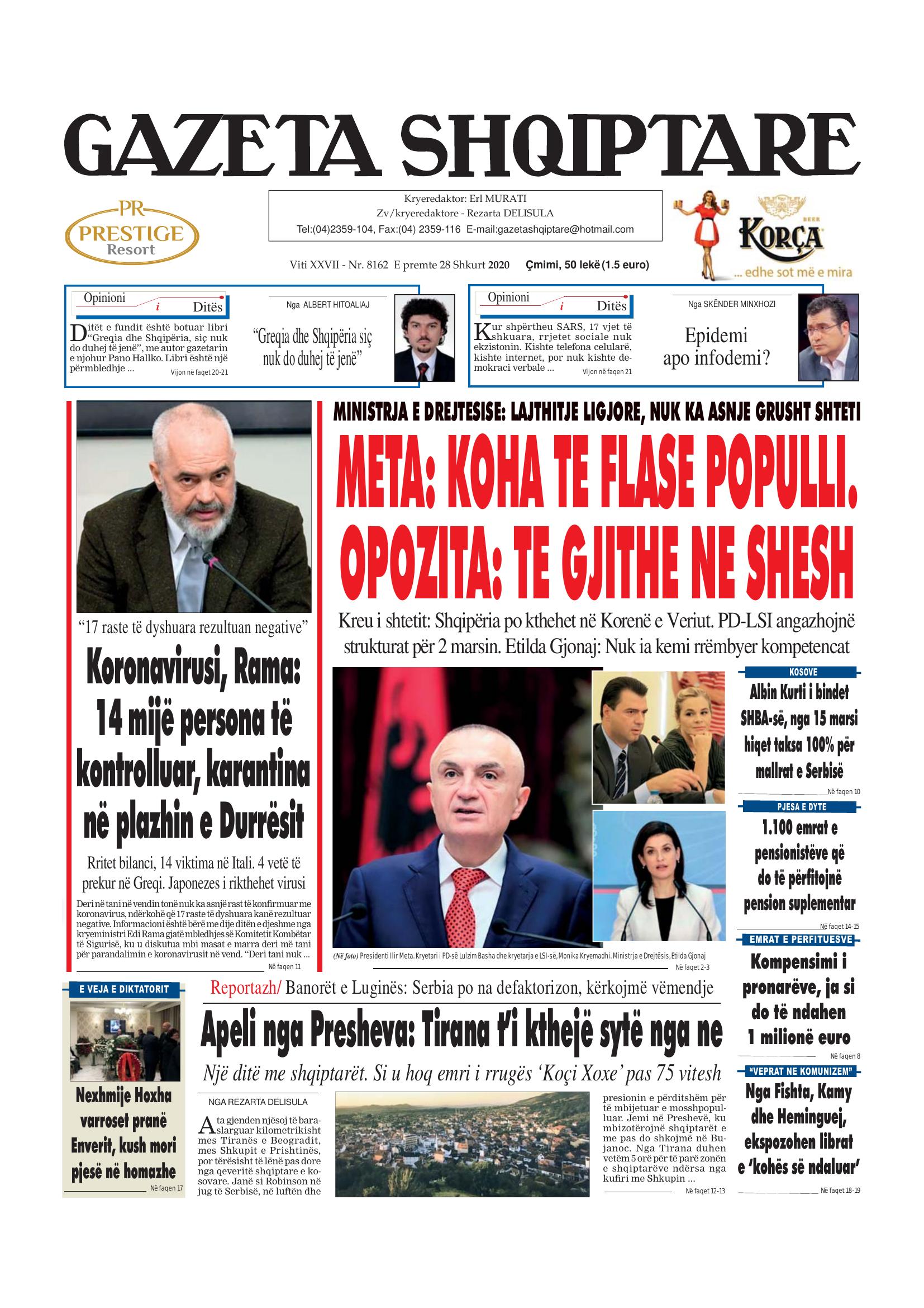 Gazeta Shqiptare 2020-02-28