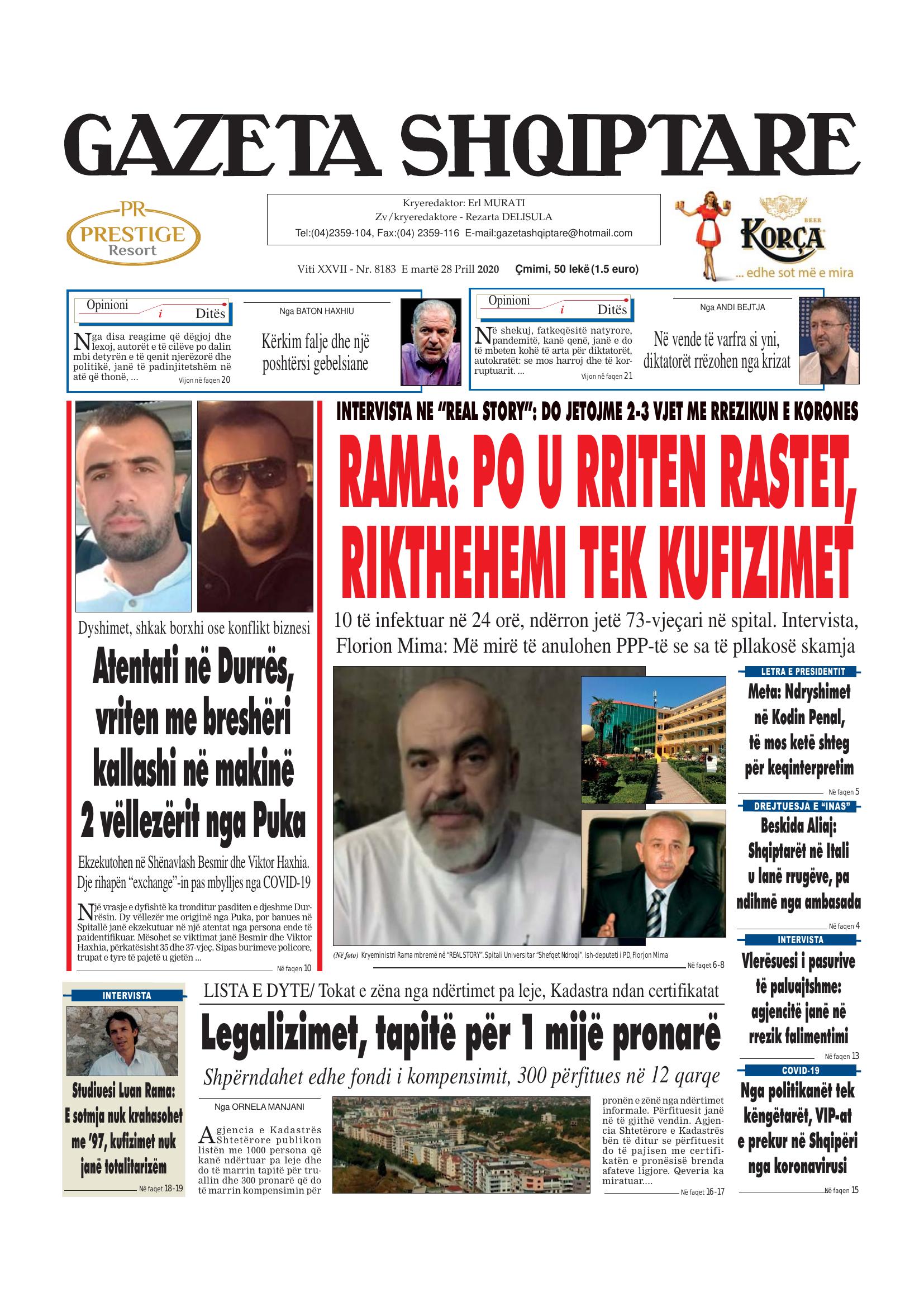 Gazeta Shqiptare 2020-04-28