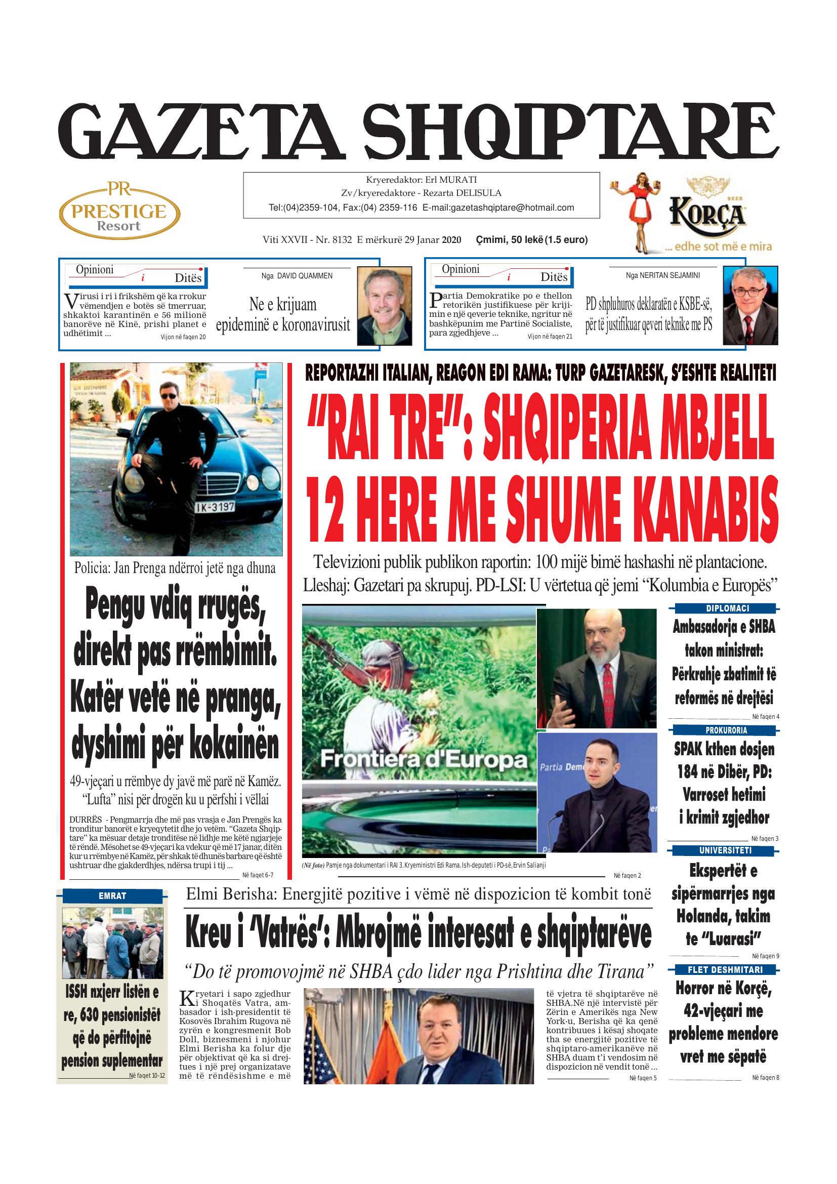 Gazeta Shqiptare 2020-01-29