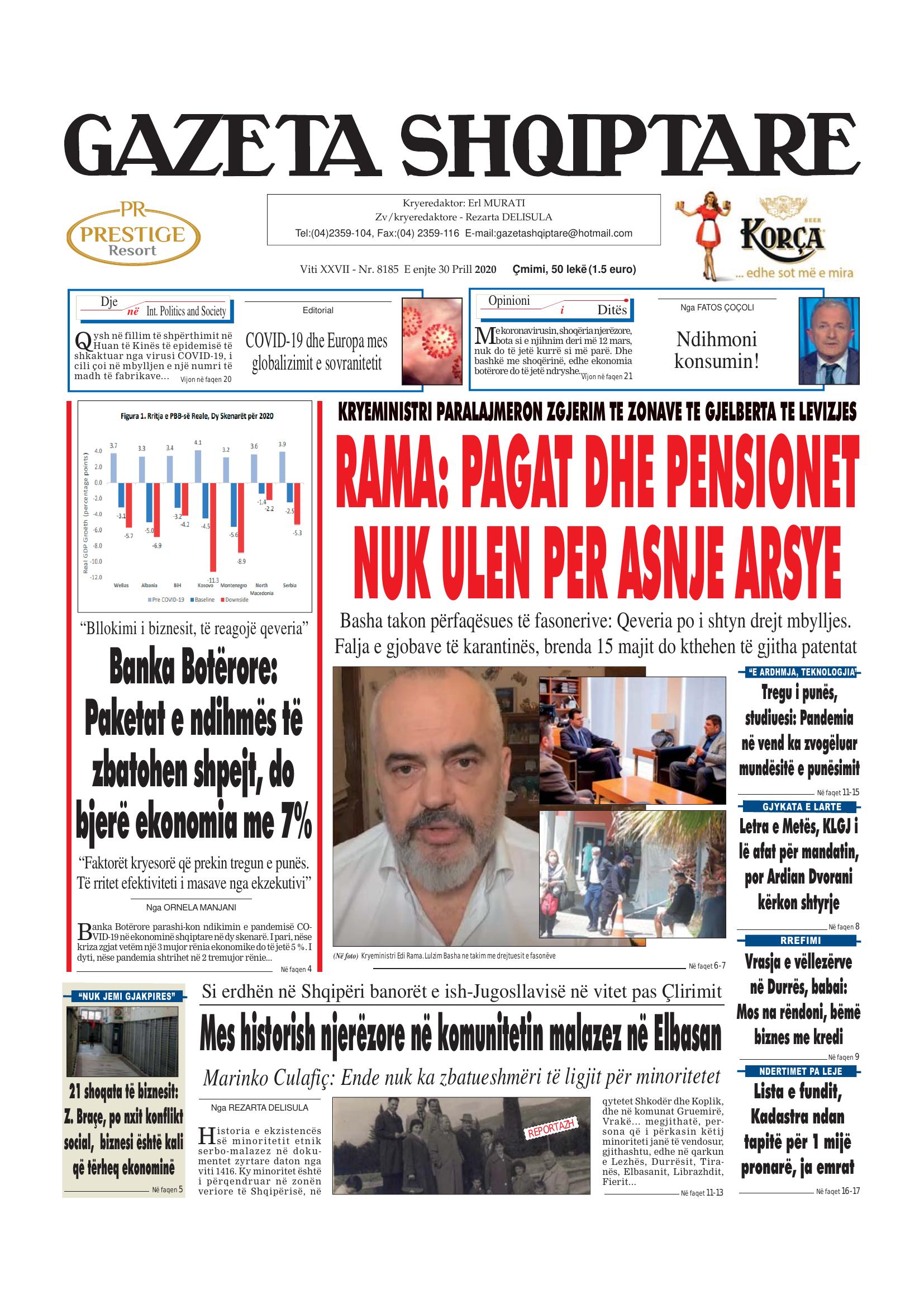 Gazeta Shqiptare 2020-04-30