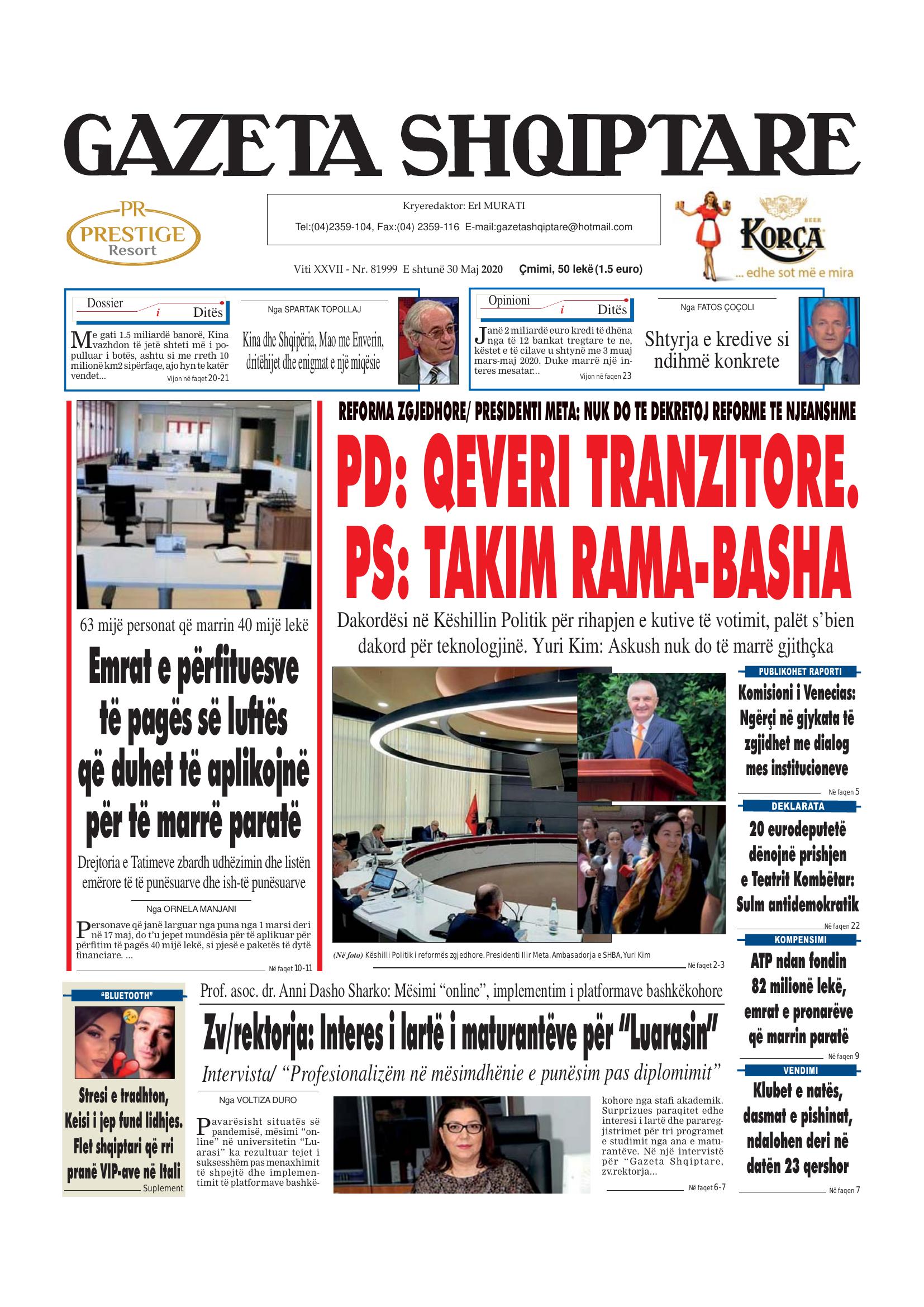 Gazeta Shqiptare 2020-05-30