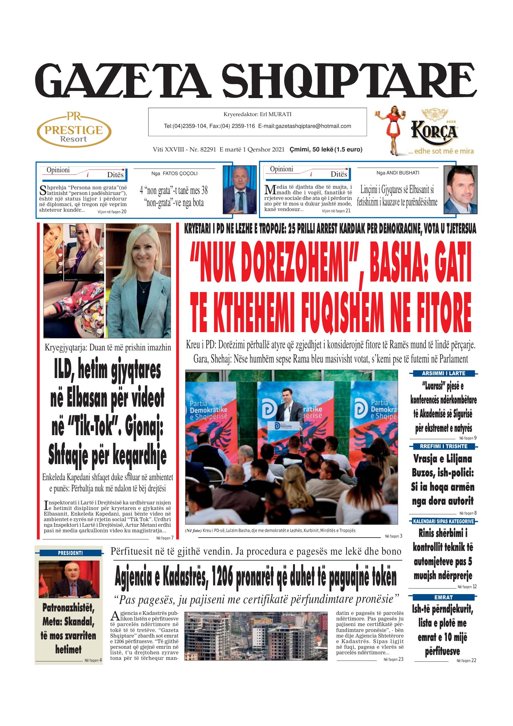 Gazeta Shqiptare 2021-06-01