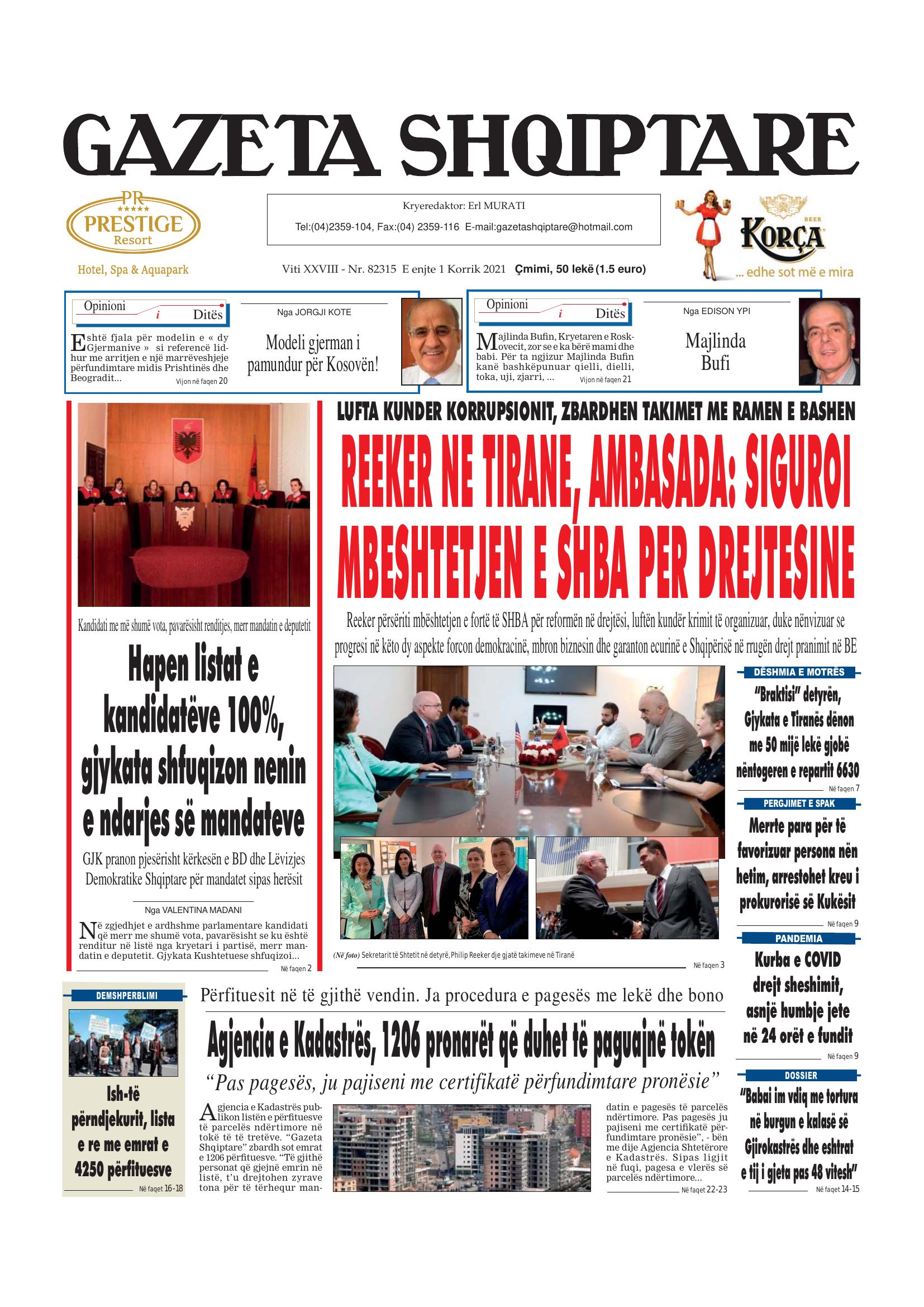 Gazeta Shqiptare 2021-07-01