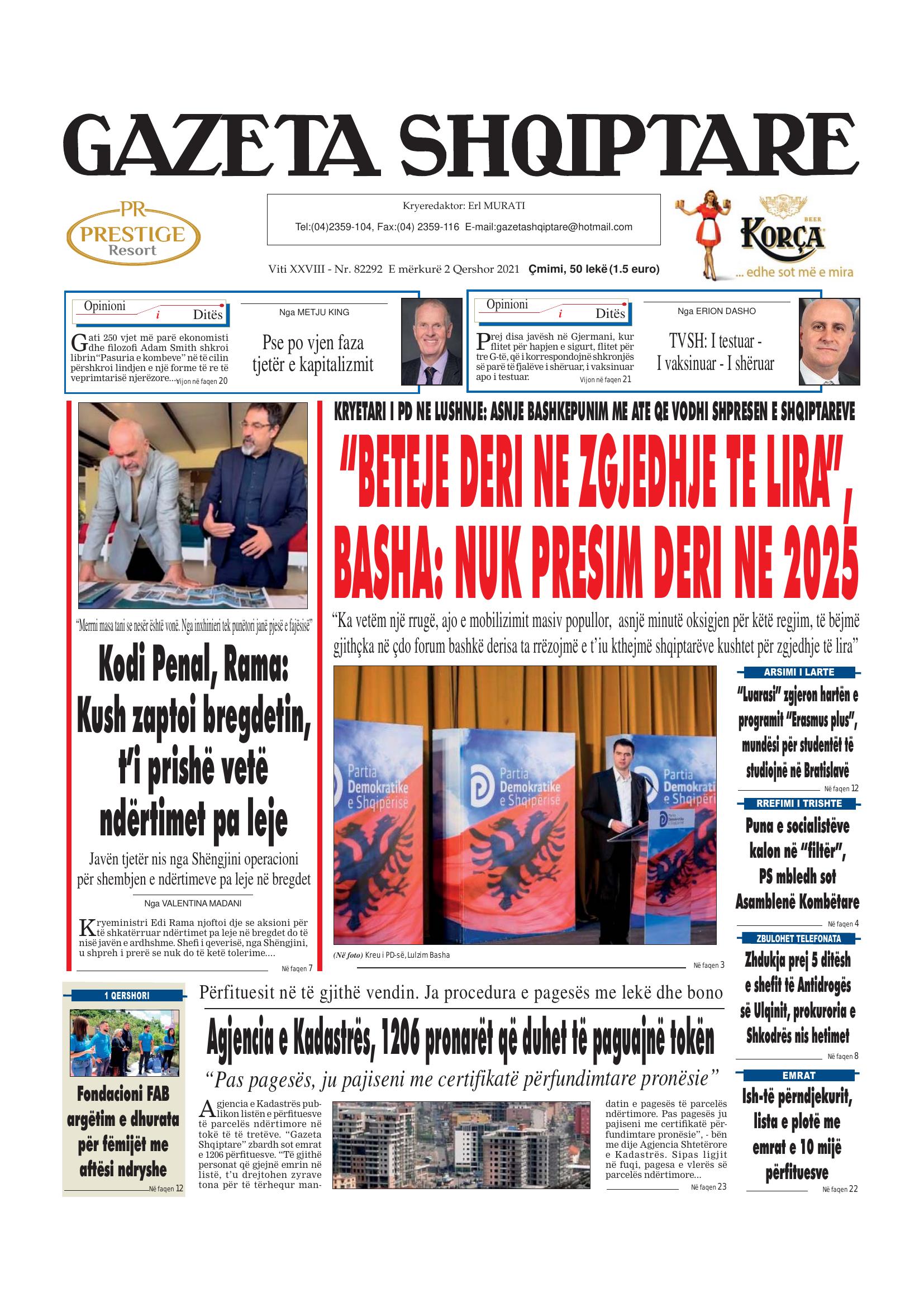 Gazeta Shqiptare 2021-06-02