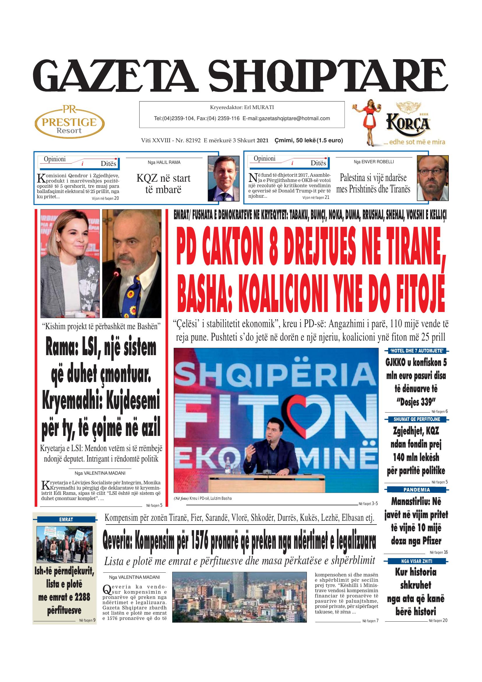 Gazeta Shqiptare 2021-02-03
