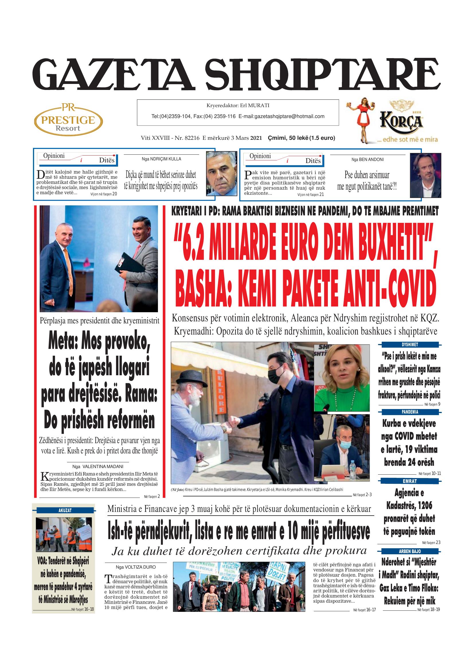 Gazeta Shqiptare 2021-03-03