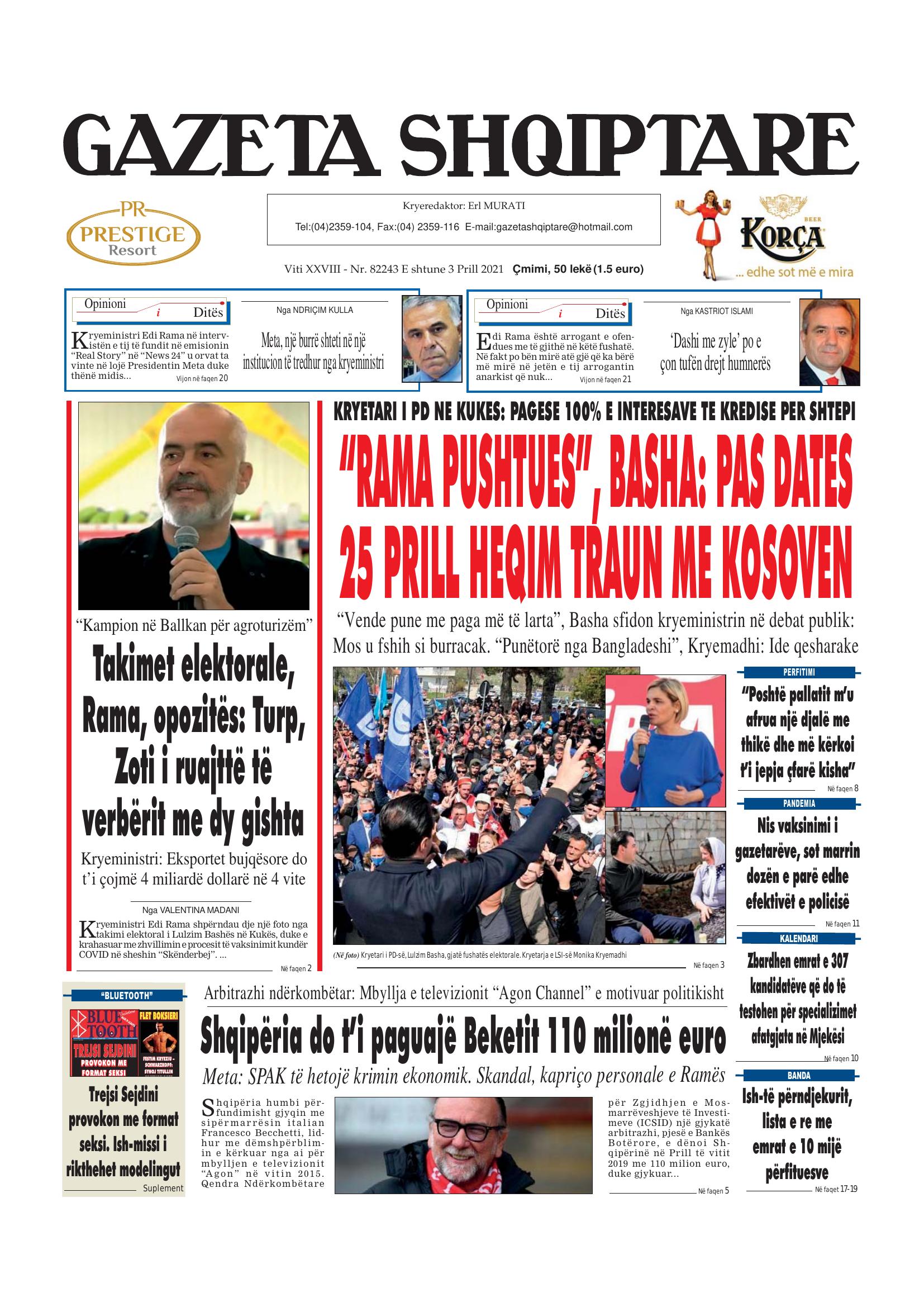 Gazeta Shqiptare 2021-04-03