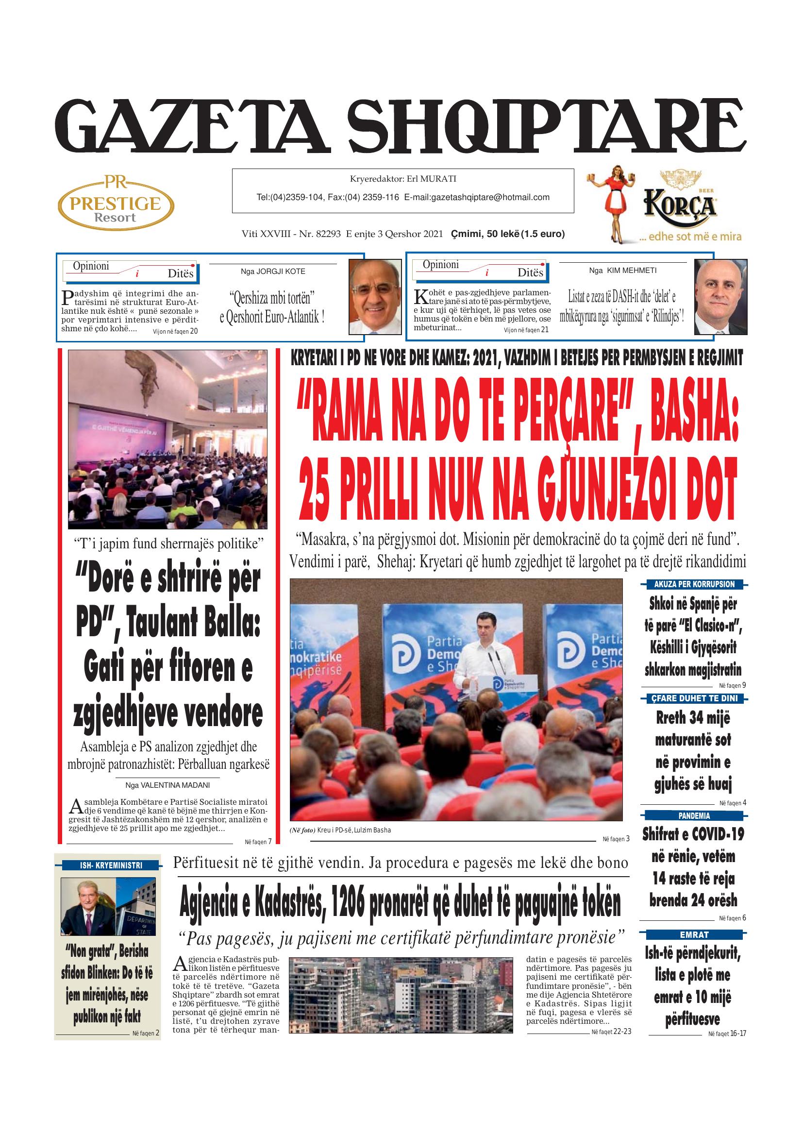 Gazeta Shqiptare 2021-06-03