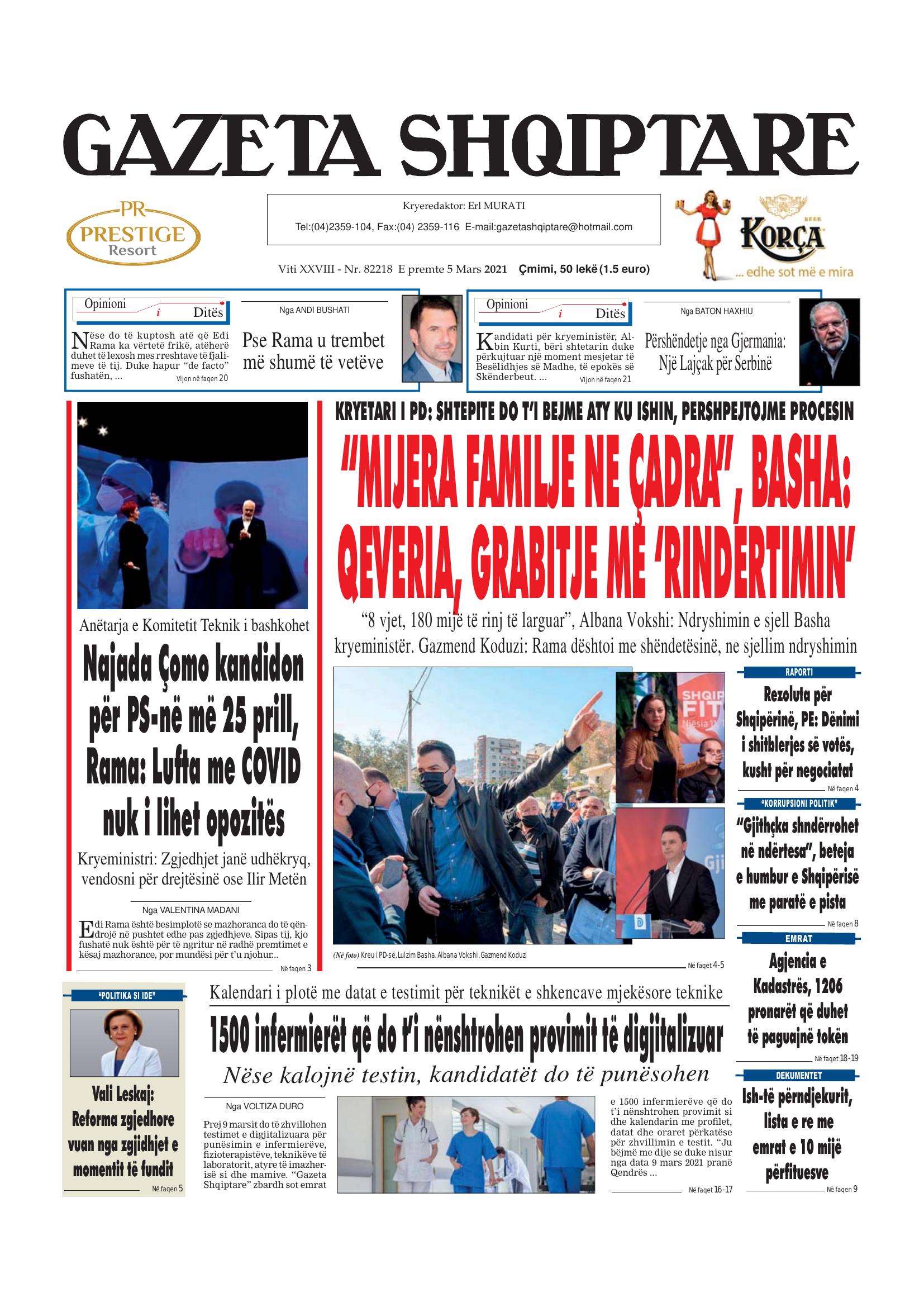 Gazeta Shqiptare 2021-03-05