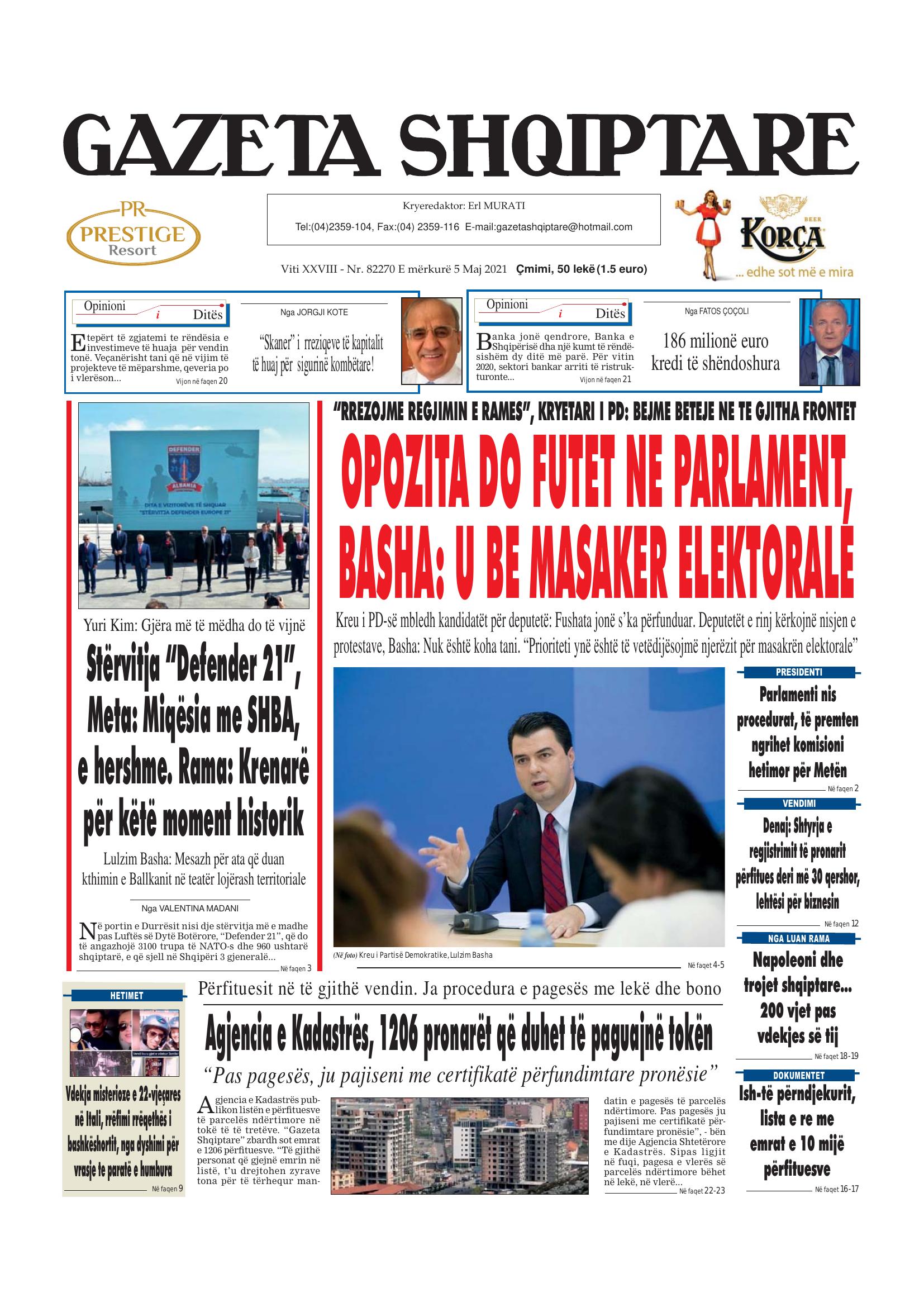 Gazeta Shqiptare 2021-05-05
