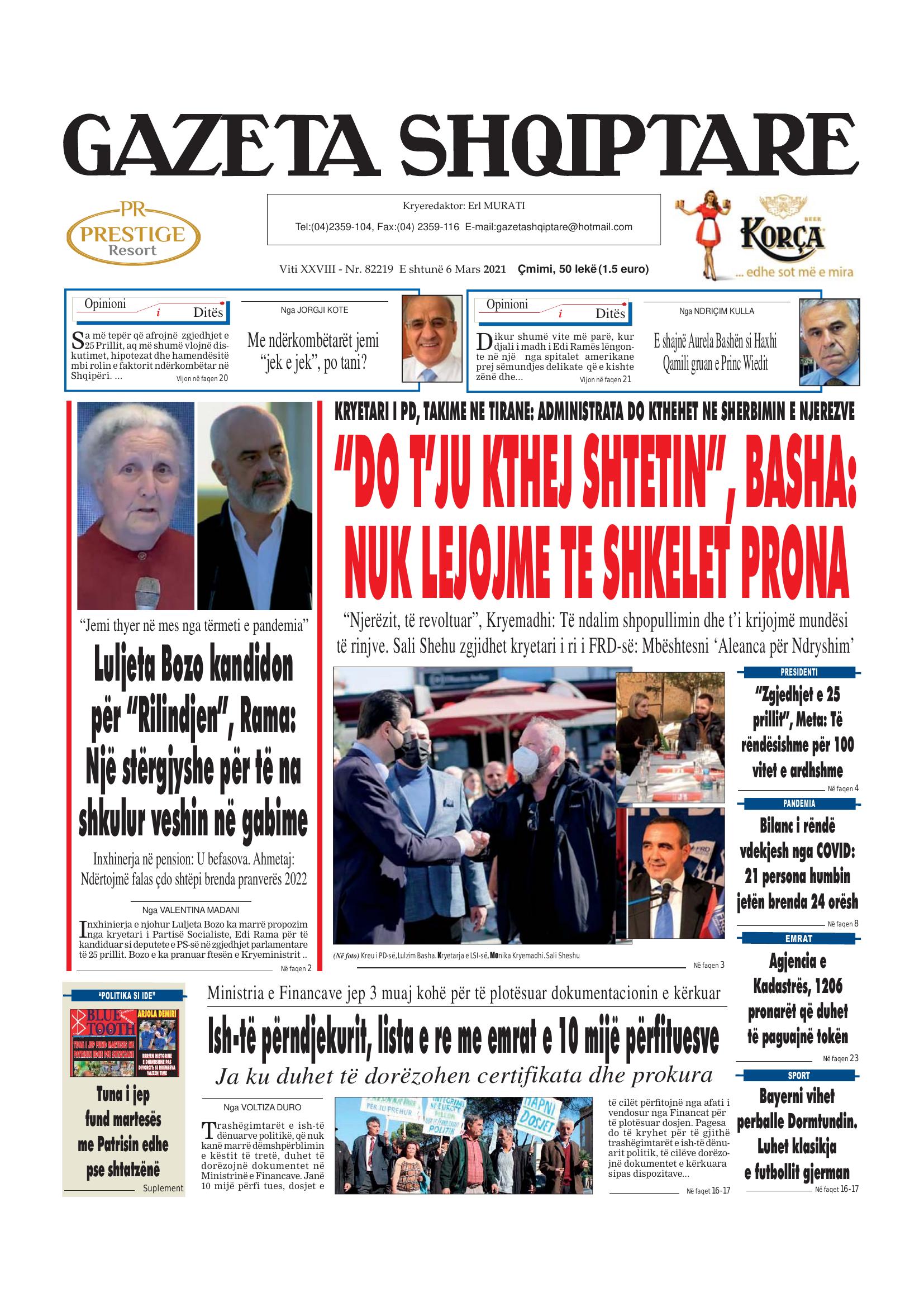 Gazeta Shqiptare 2021-03-06