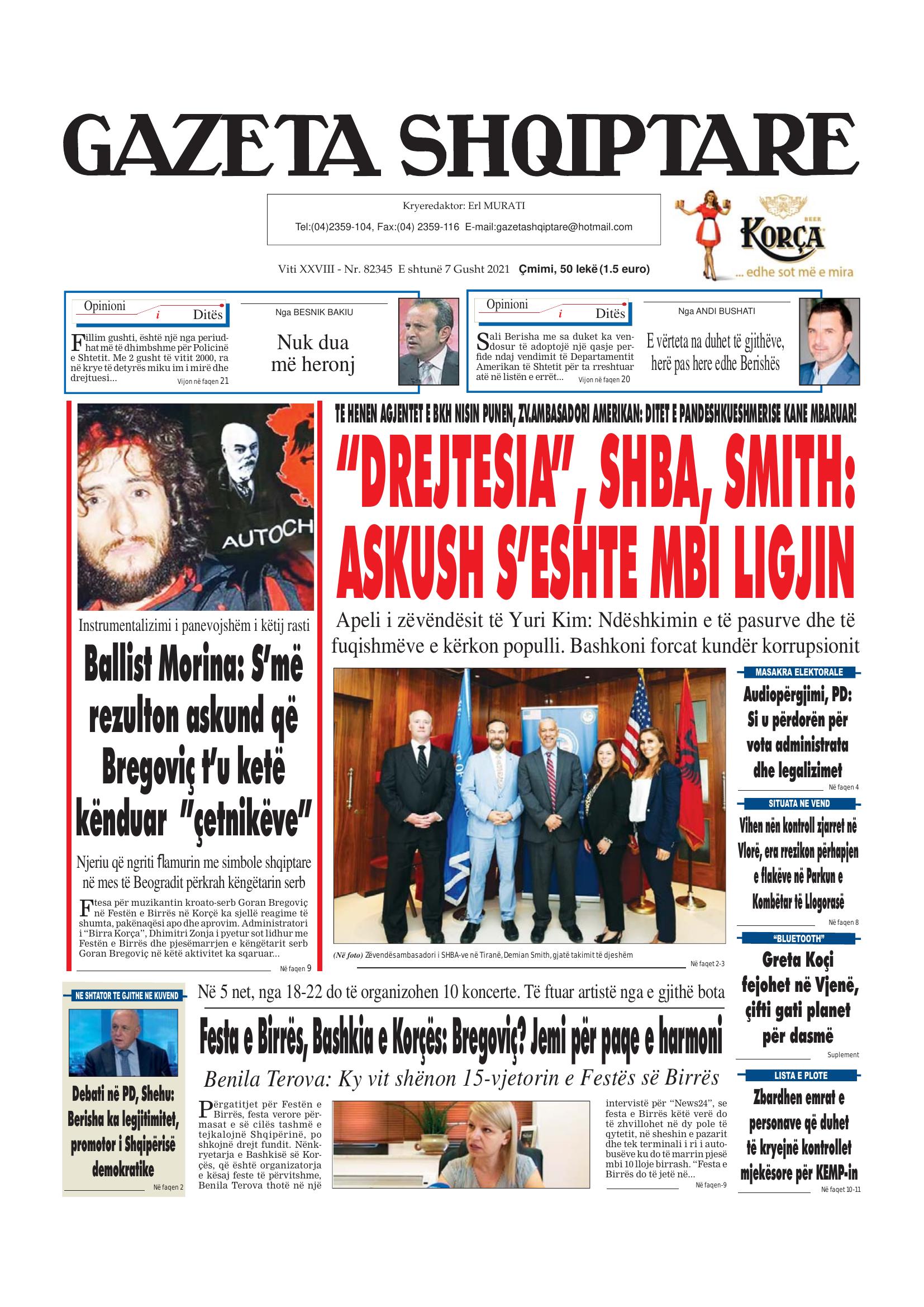 Gazeta Shqiptare 2021-08-07