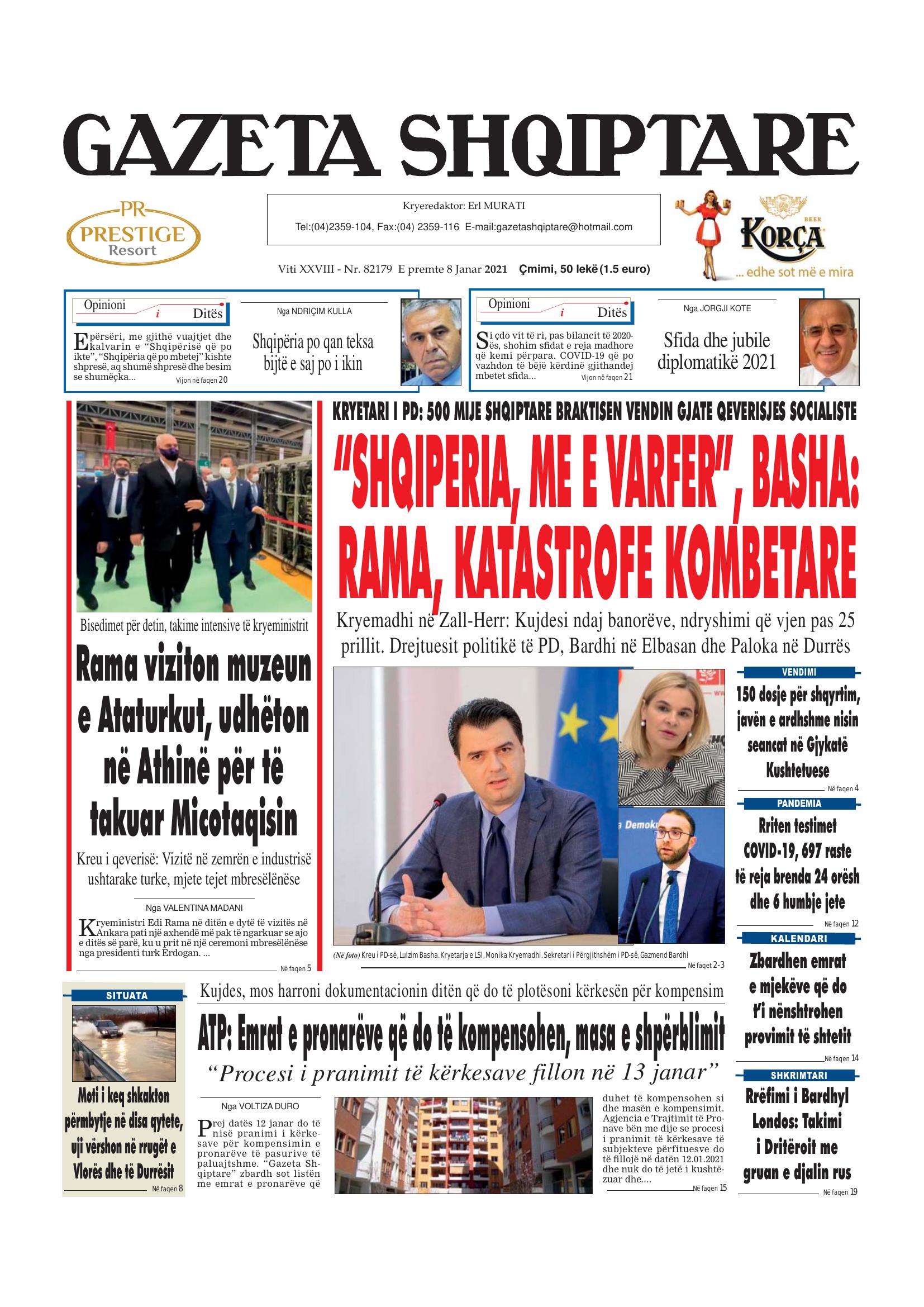 Gazeta Shqiptare 2021-01-08