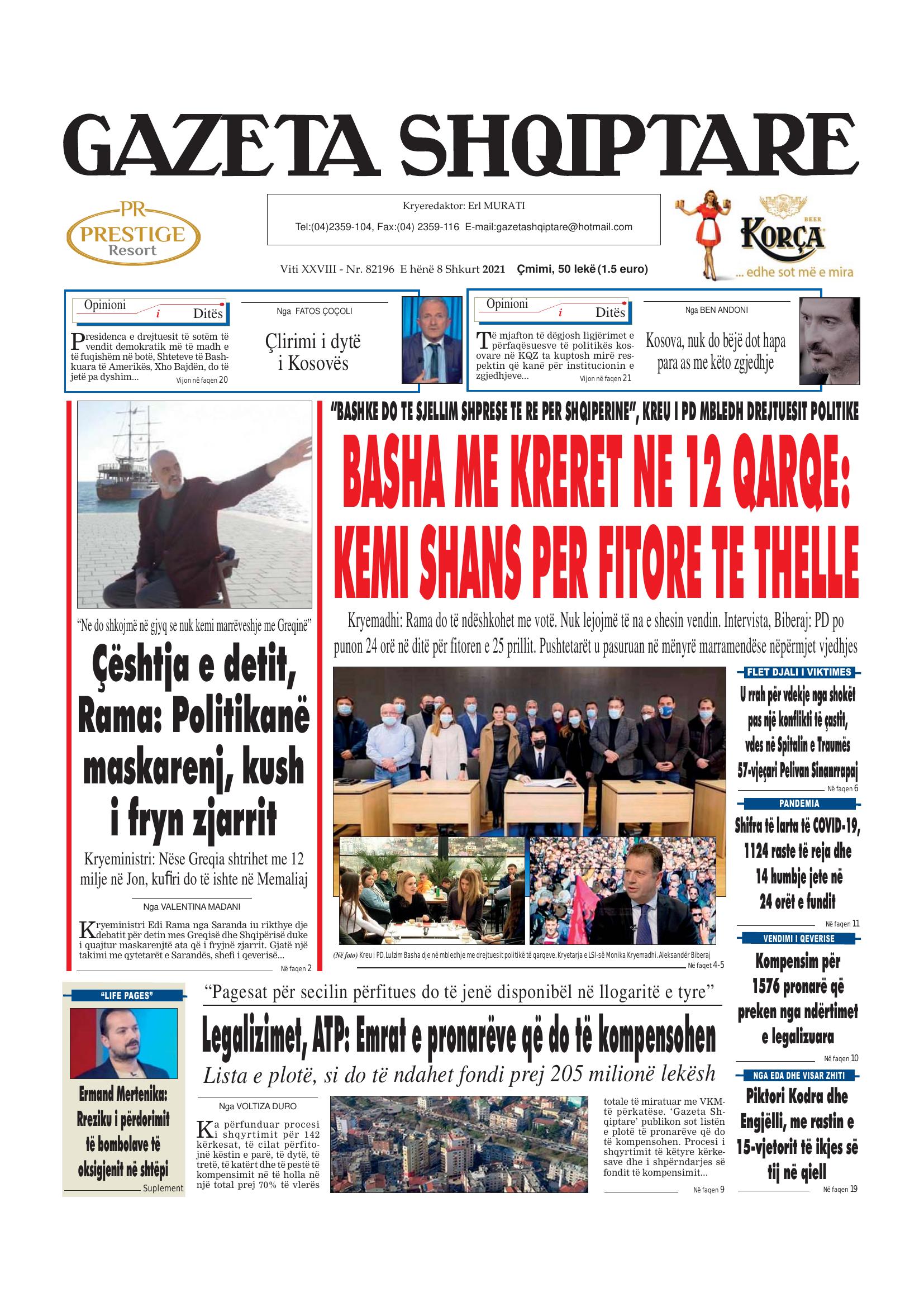 Gazeta Shqiptare 2021-02-08