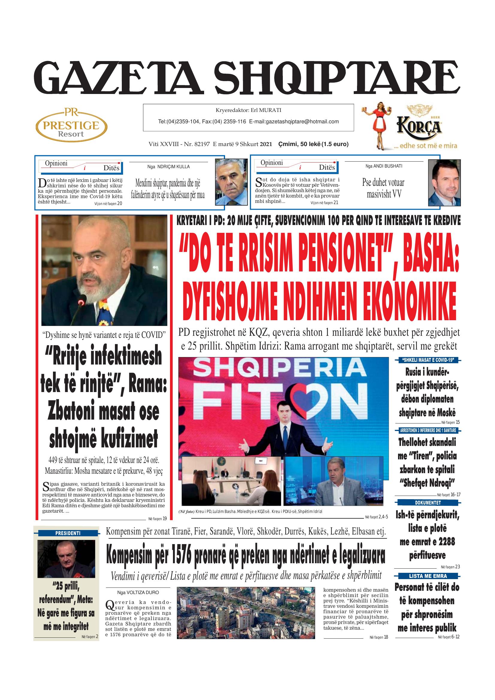 Gazeta Shqiptare 2021-02-09