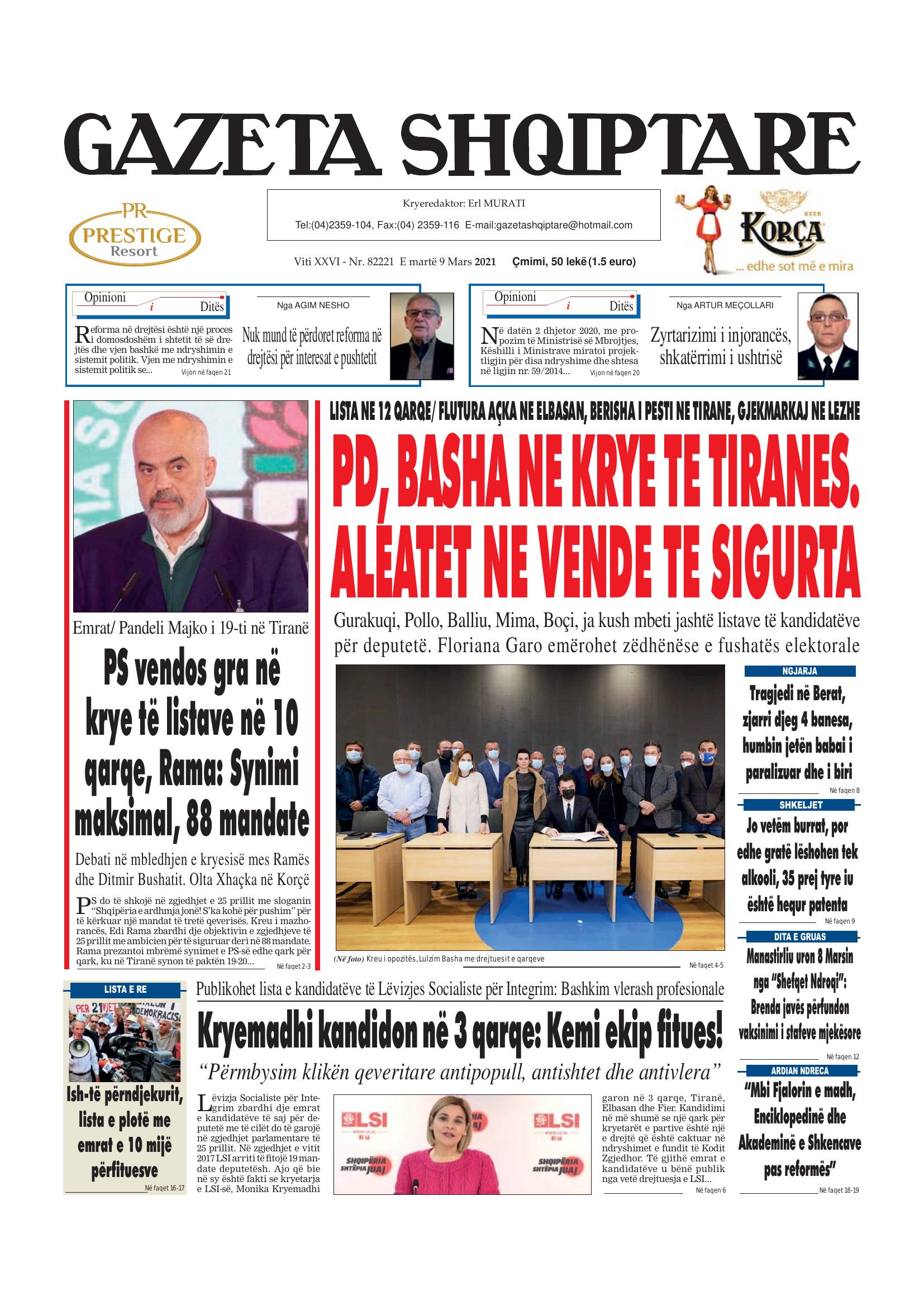 Gazeta Shqiptare 2021-03-09
