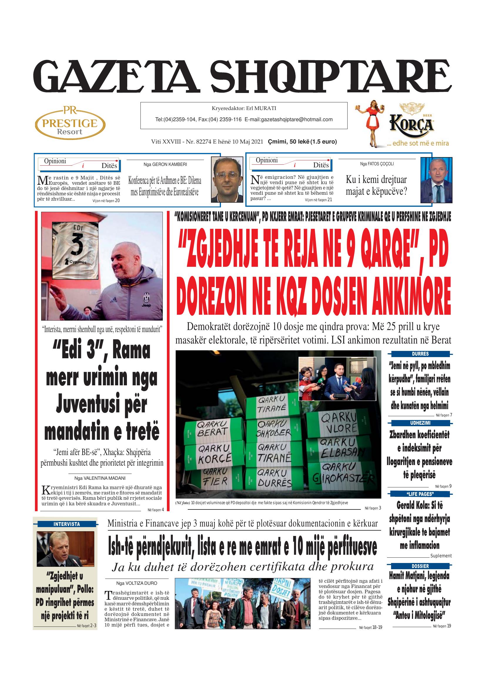 Gazeta Shqiptare 2021-05-10