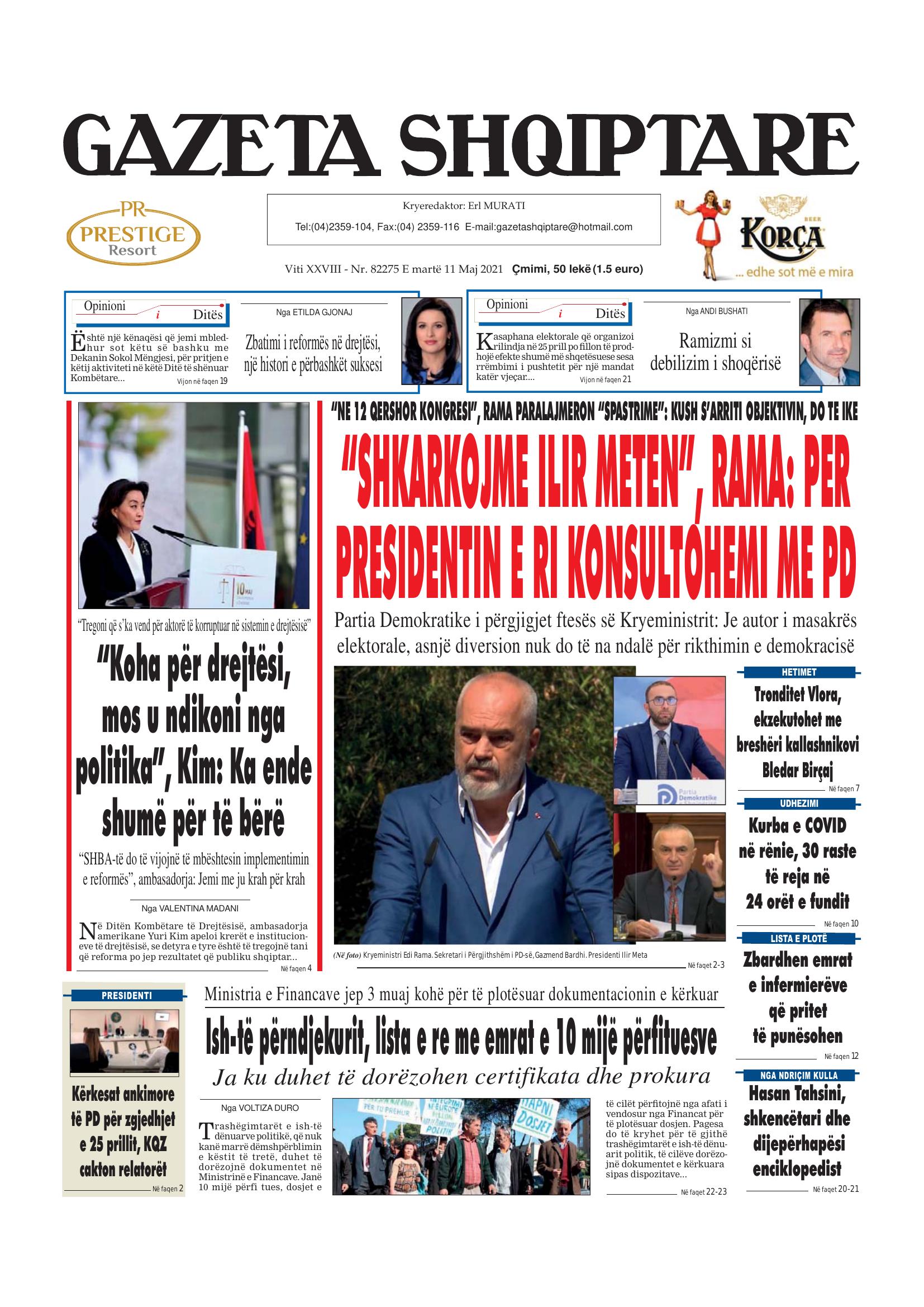 Gazeta Shqiptare 2021-05-11