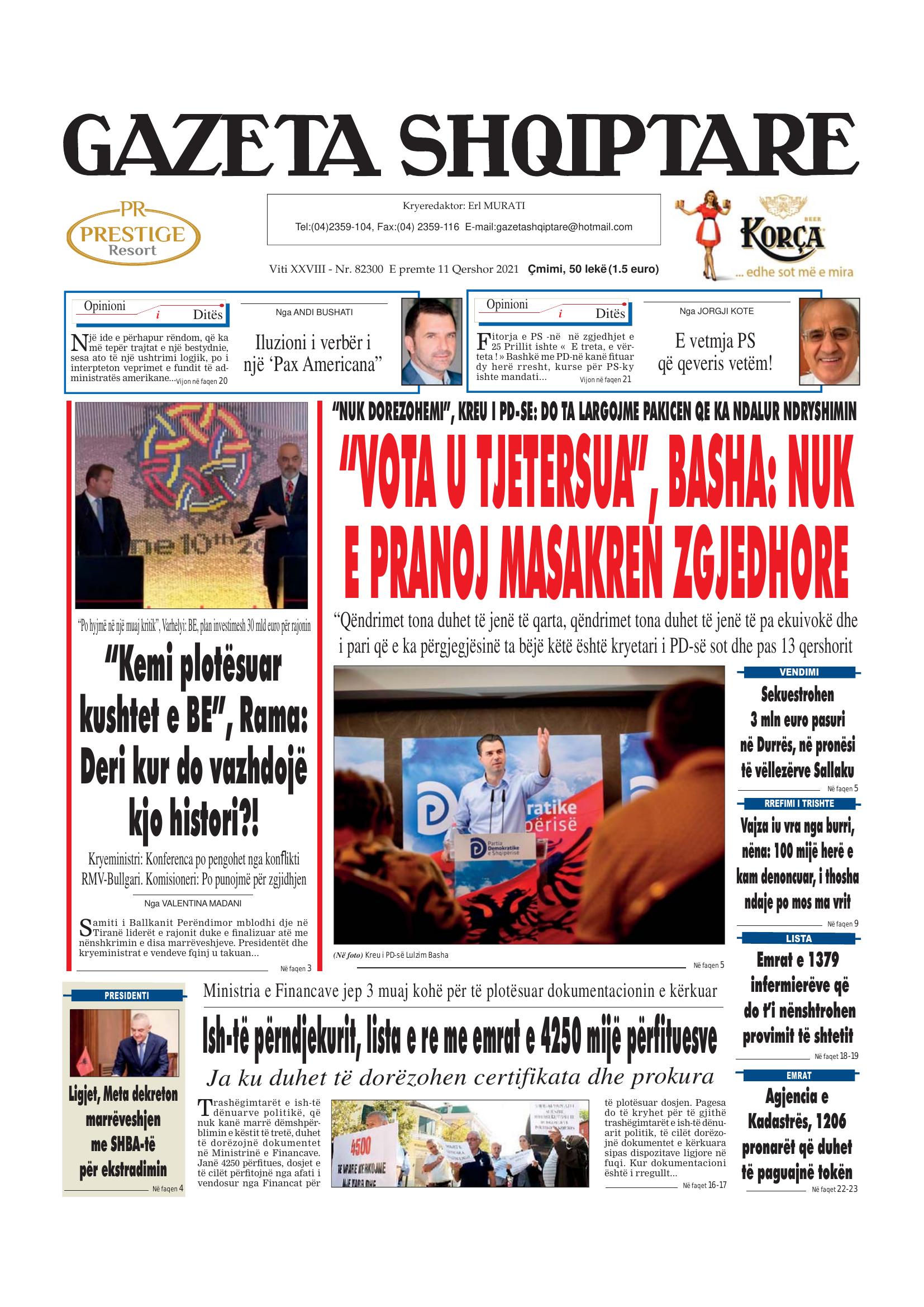 Gazeta Shqiptare 2021-06-11