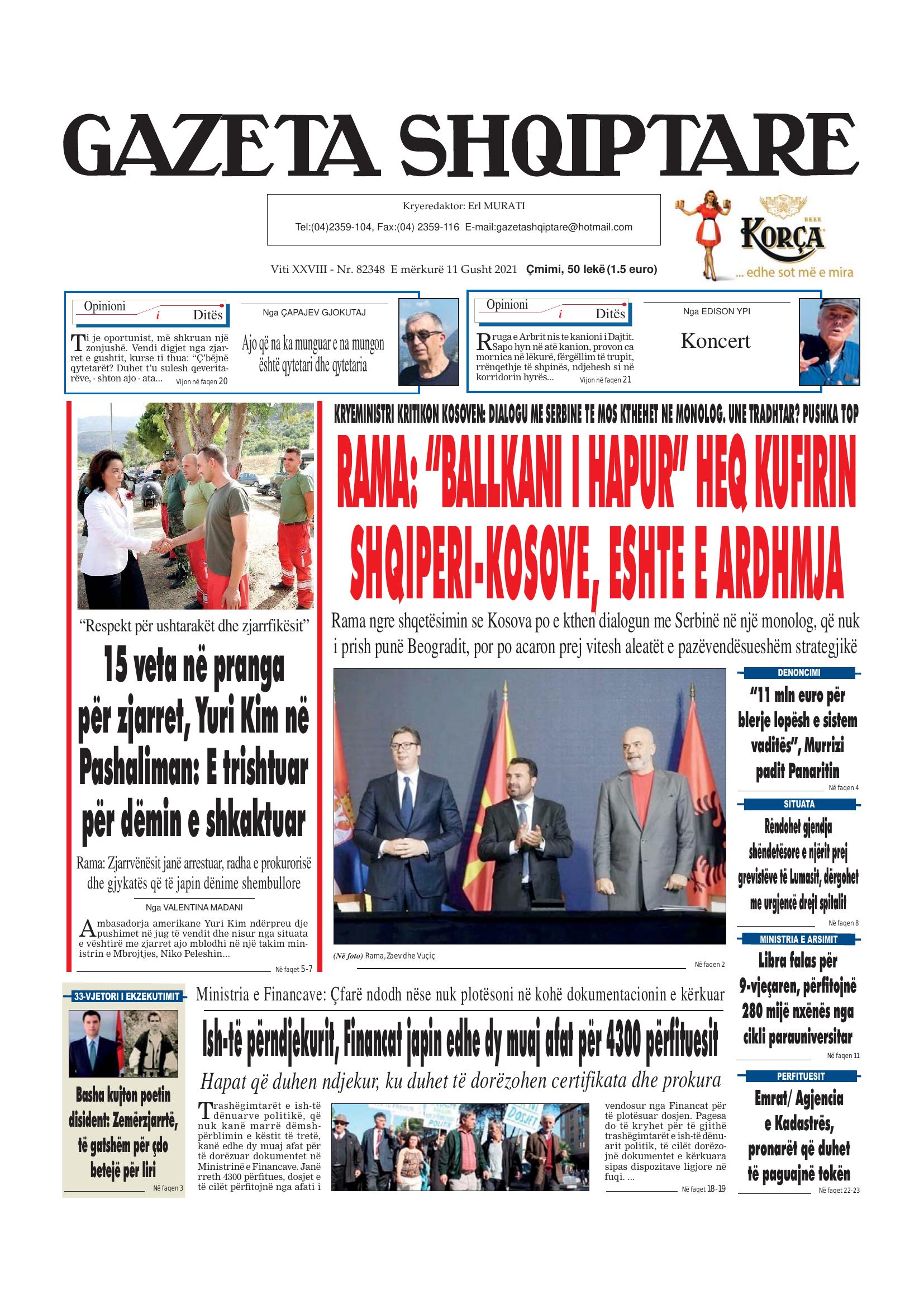 Gazeta Shqiptare 2021-08-11