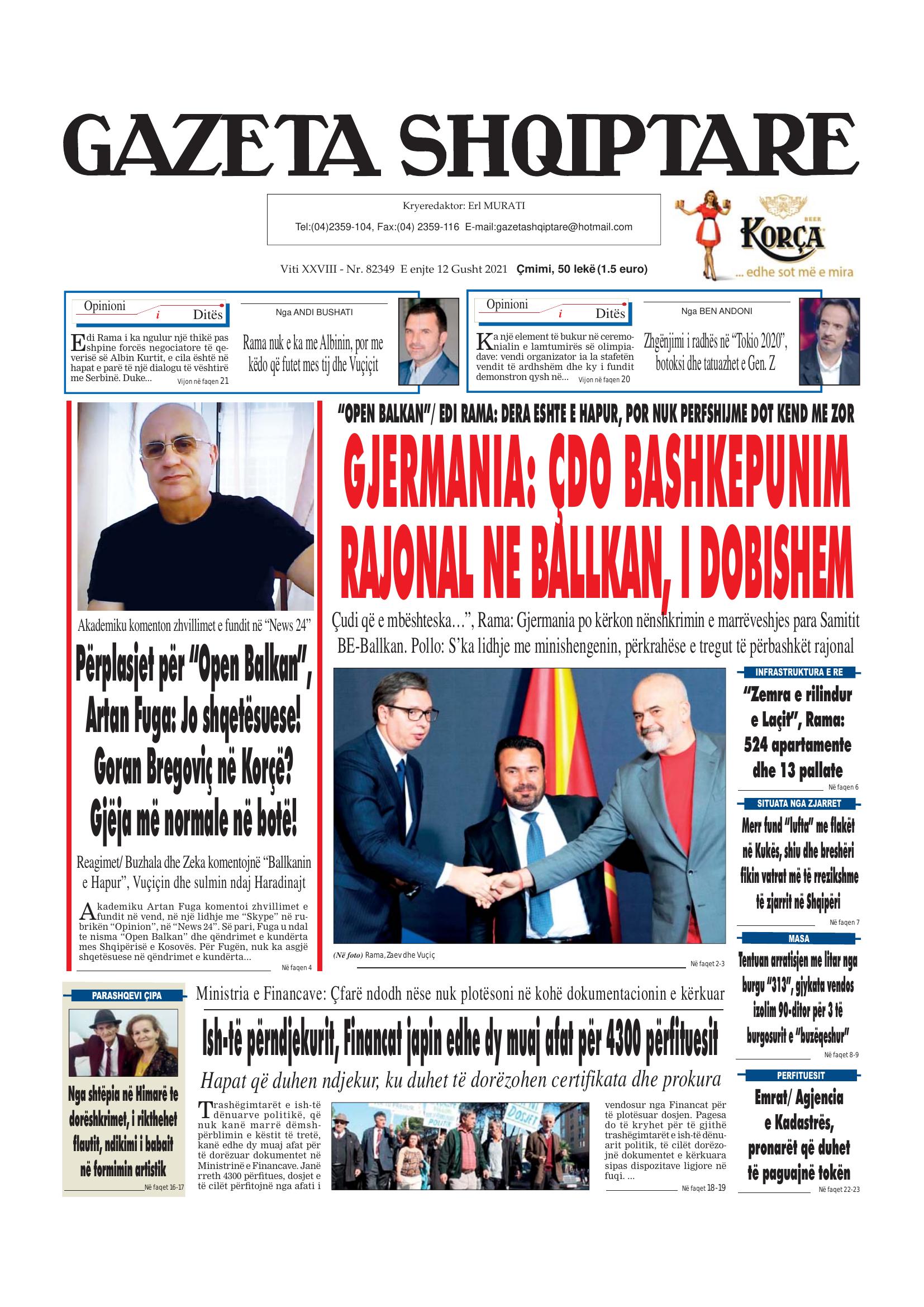 Gazeta Shqiptare 2021-08-12