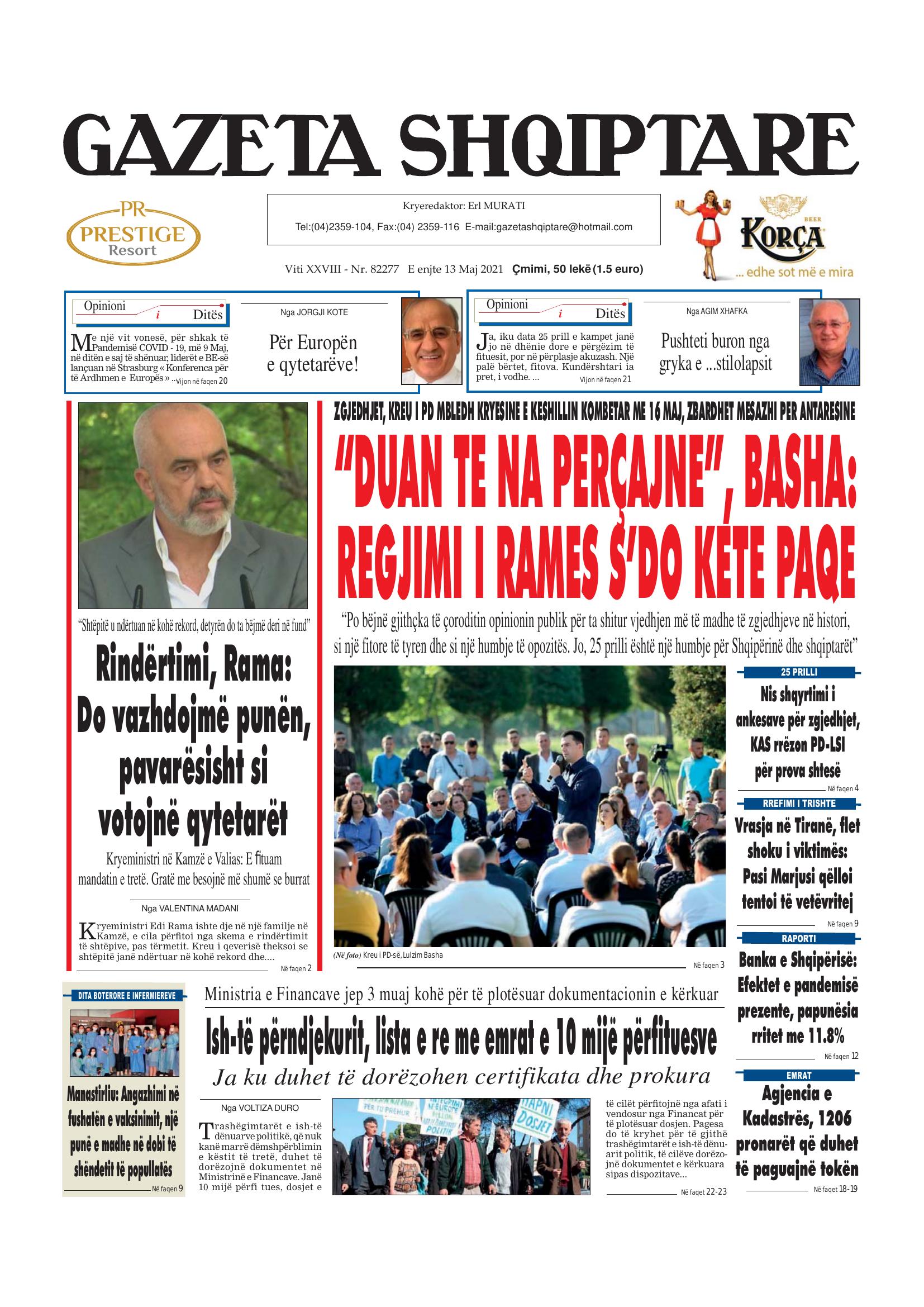 Gazeta Shqiptare 2021-05-13