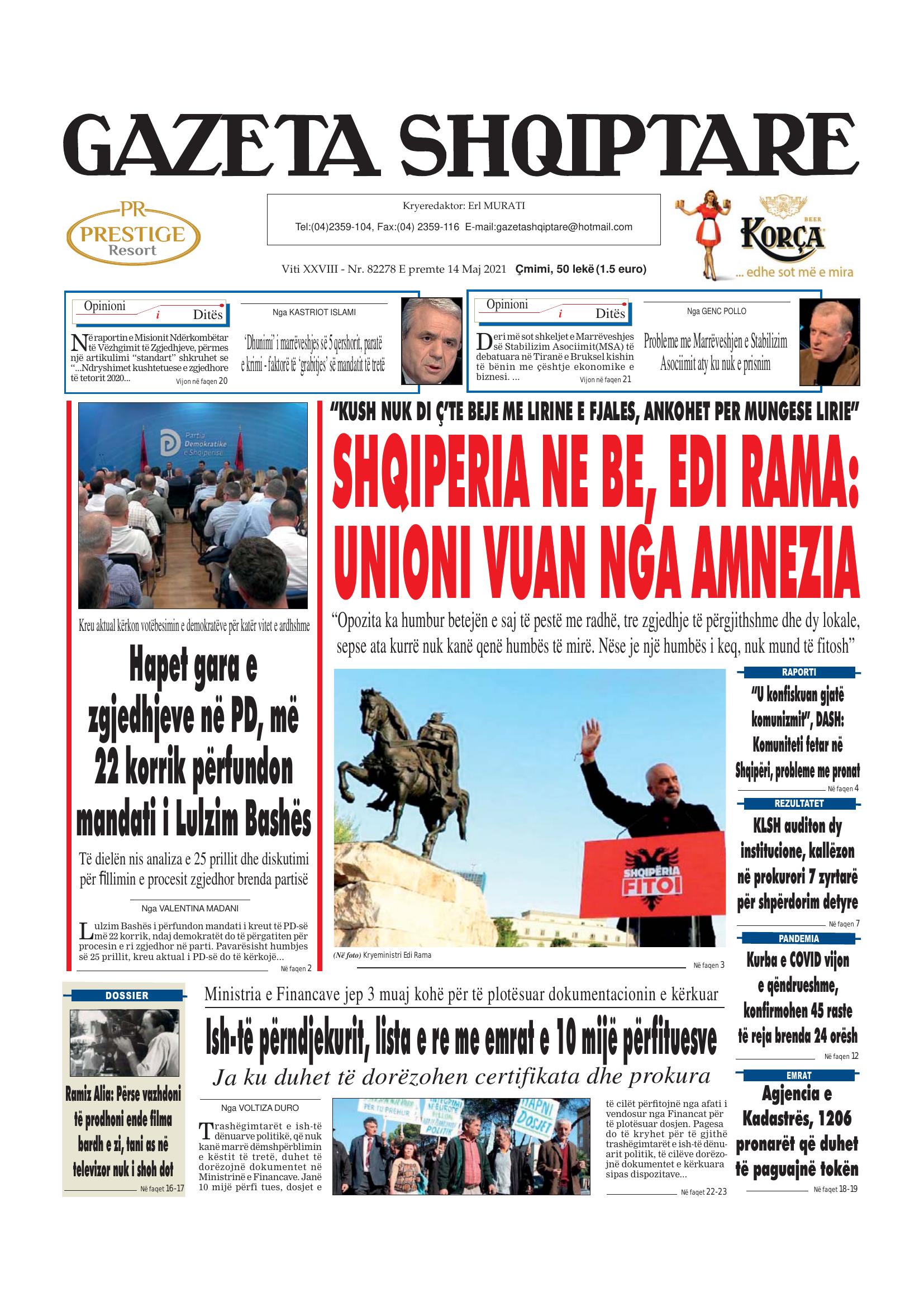 Gazeta Shqiptare 2021-05-14