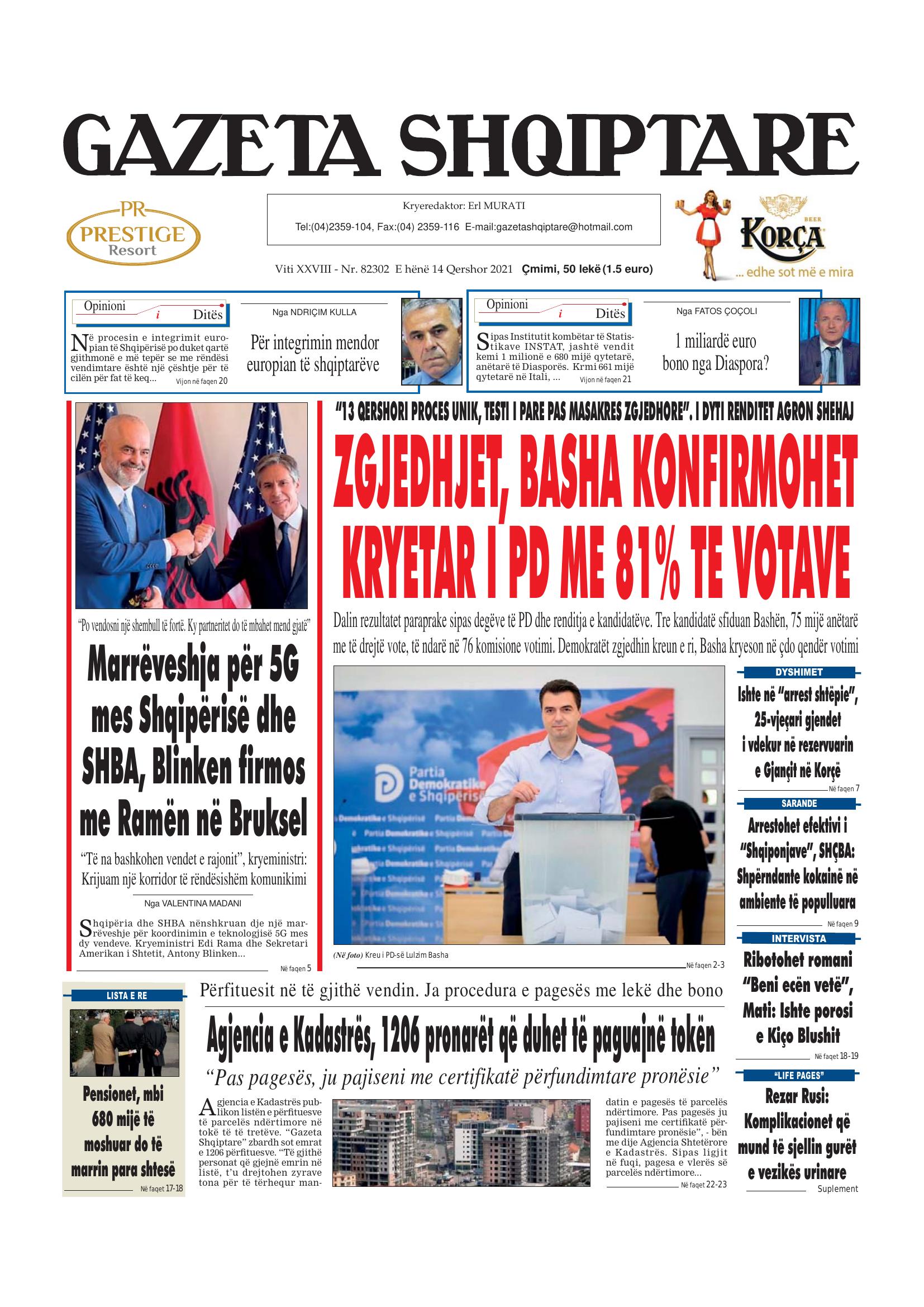 Gazeta Shqiptare 2021-06-14