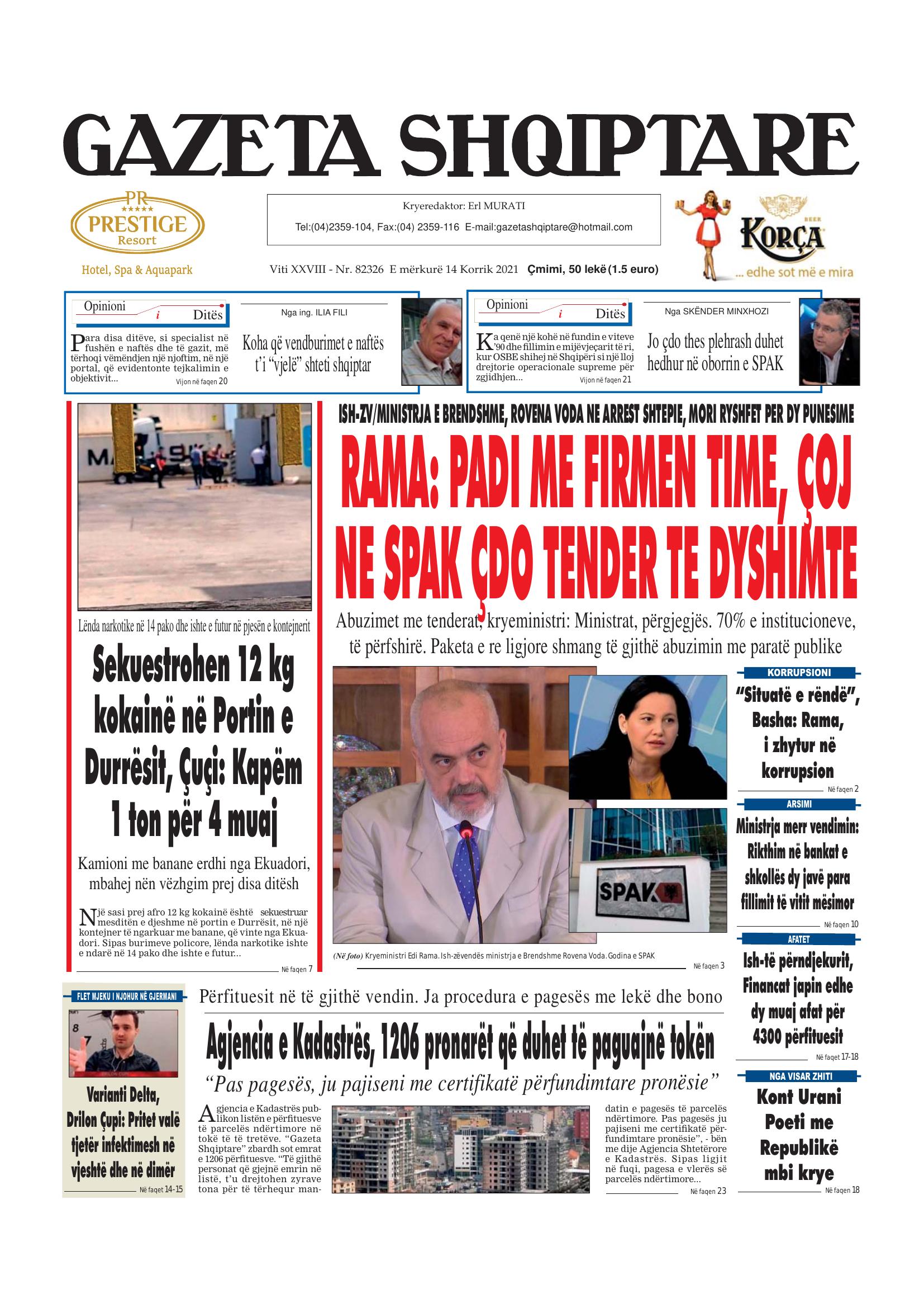 Gazeta Shqiptare 2021-07-14