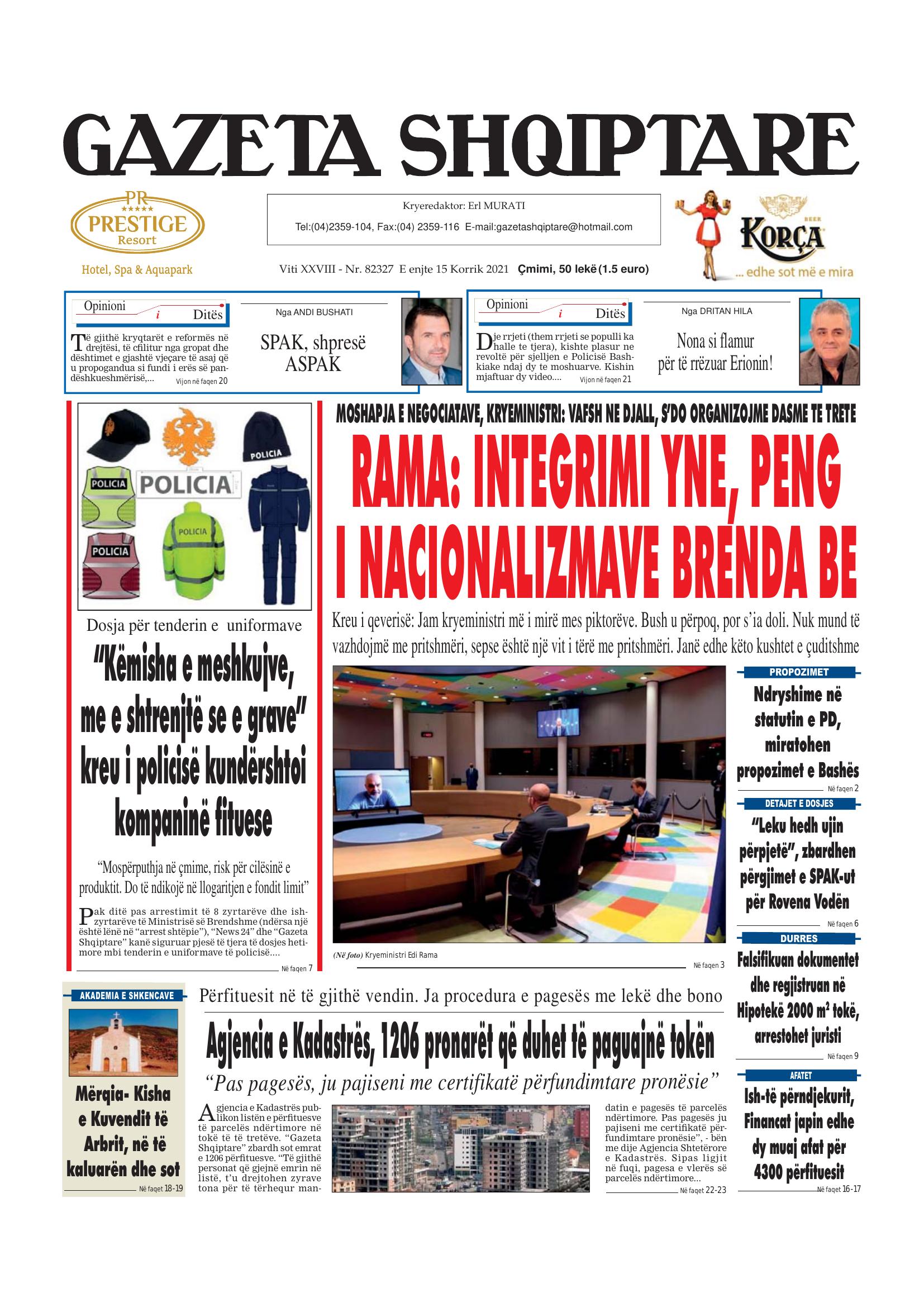 Gazeta Shqiptare 2021-07-15