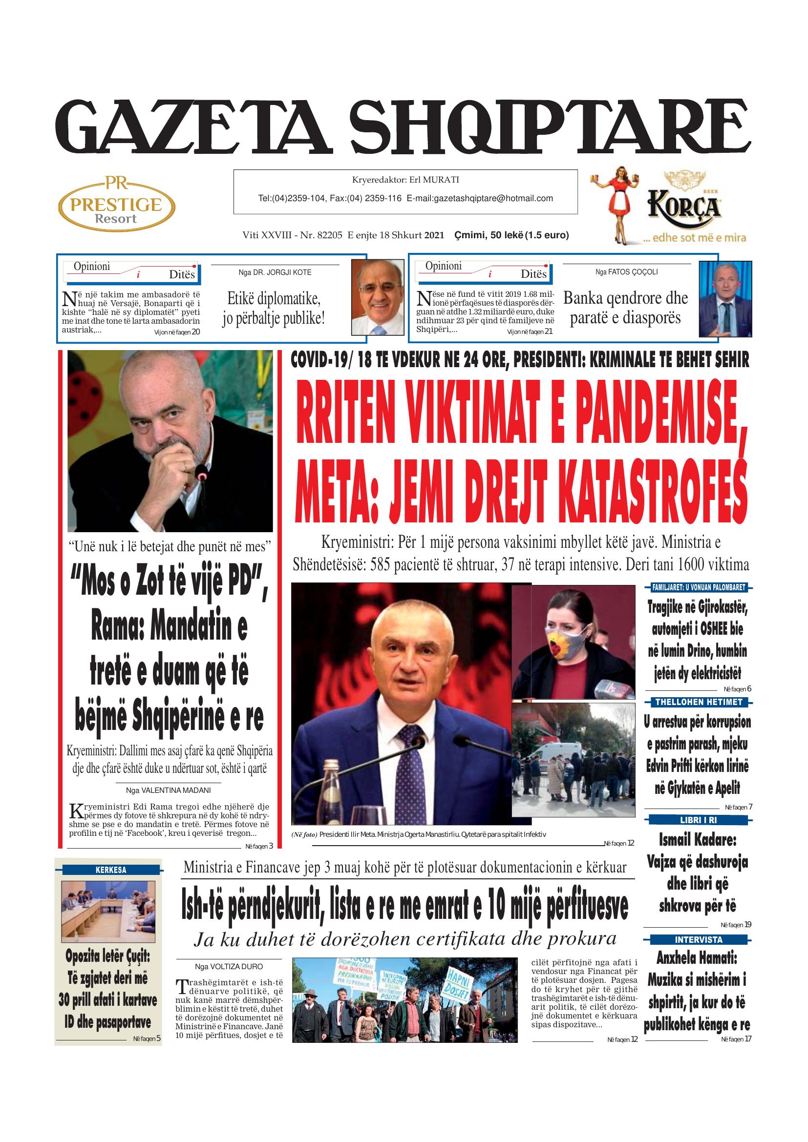 Gazeta Shqiptare 2021-02-18