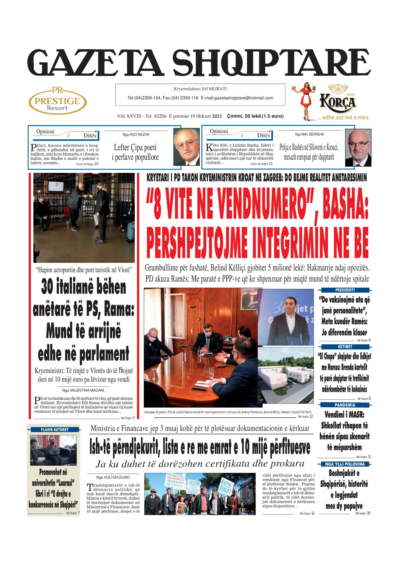 Gazeta Shqiptare 2021-02-19