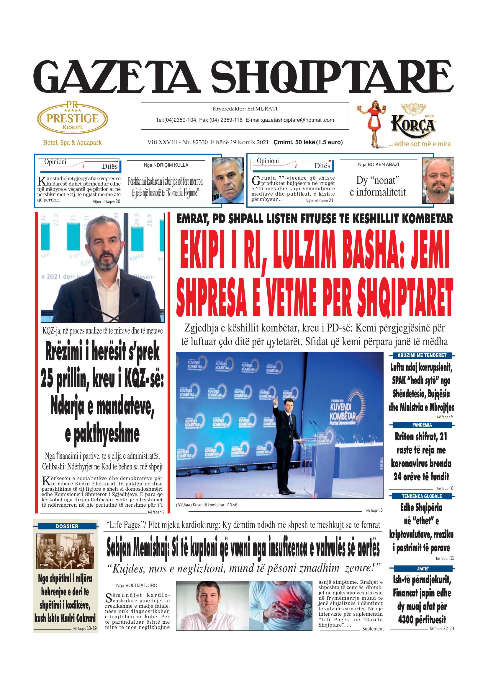Gazeta Shqiptare 2021-07-19