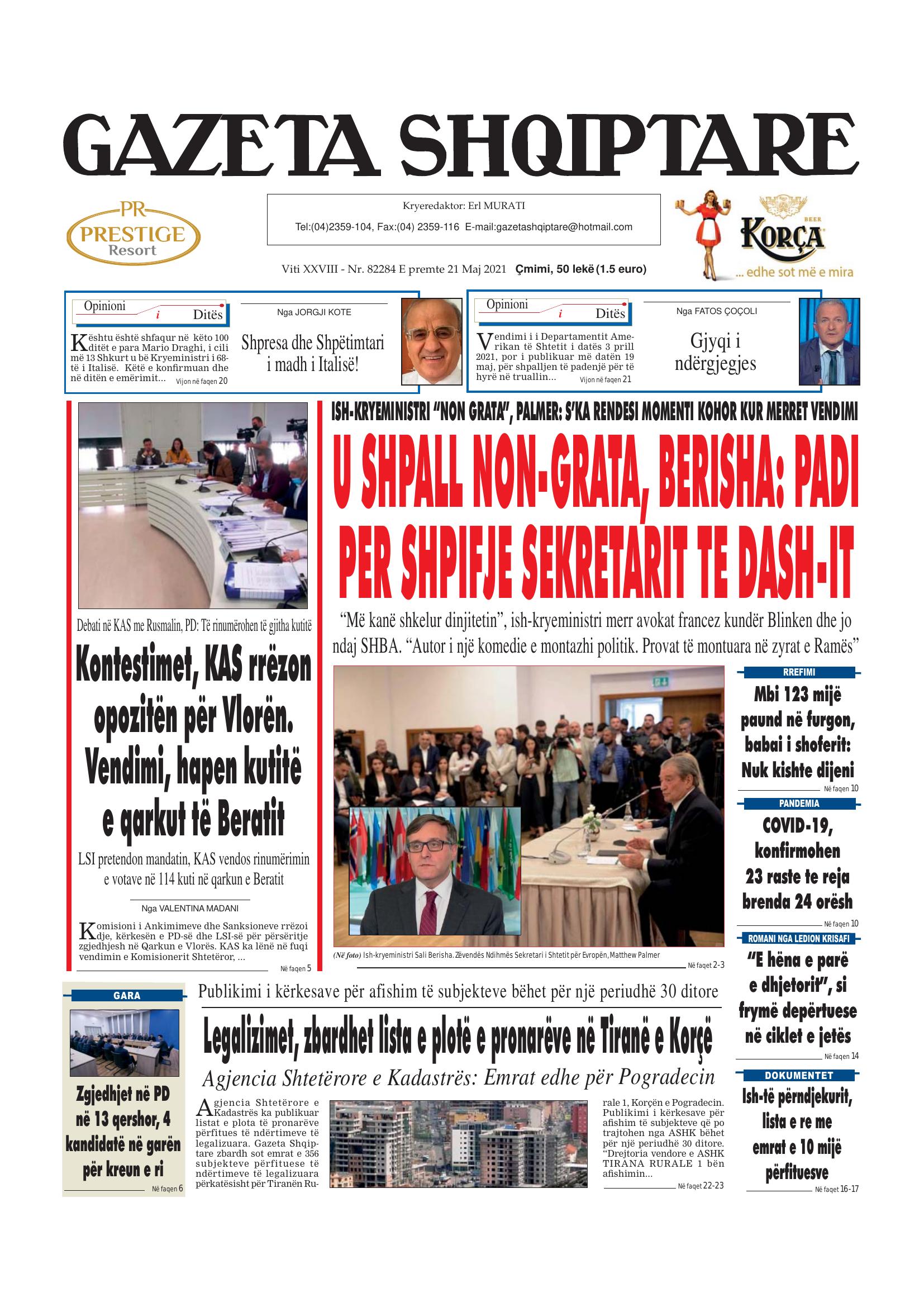 Gazeta Shqiptare 2021-05-21