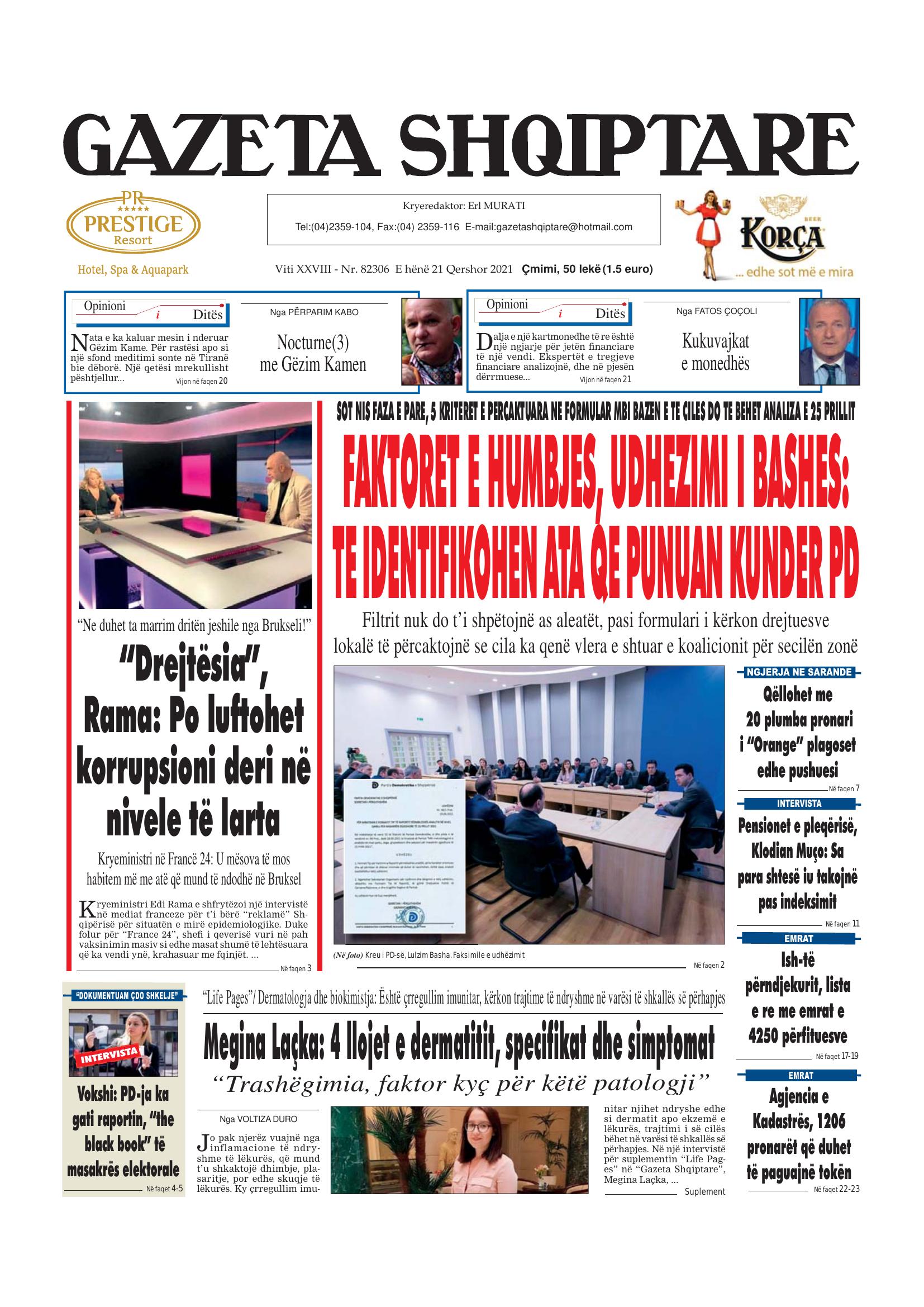 Gazeta Shqiptare 2021-06-21