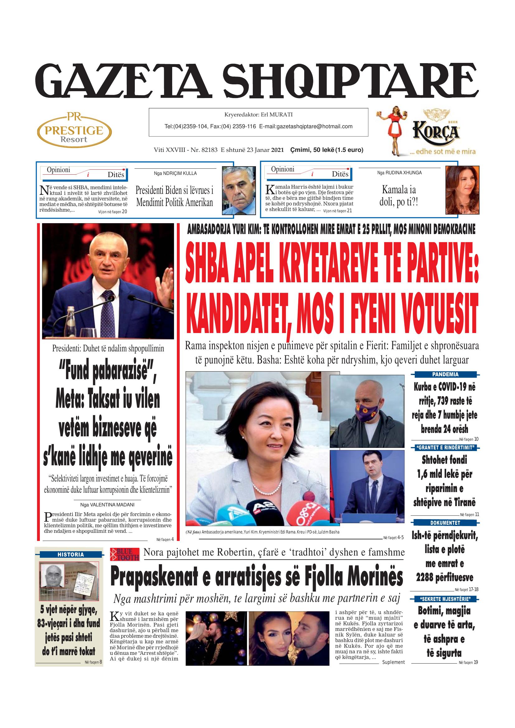 Gazeta Shqiptare 2021-01-23