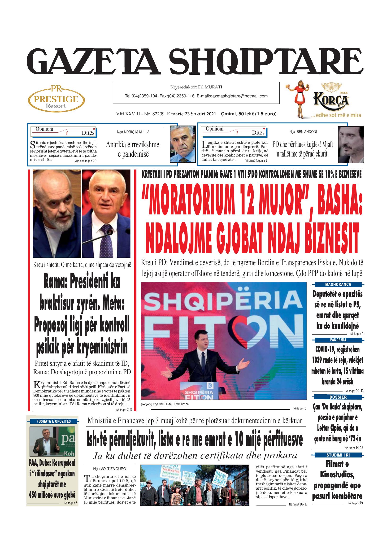 Gazeta Shqiptare 2021-02-23
