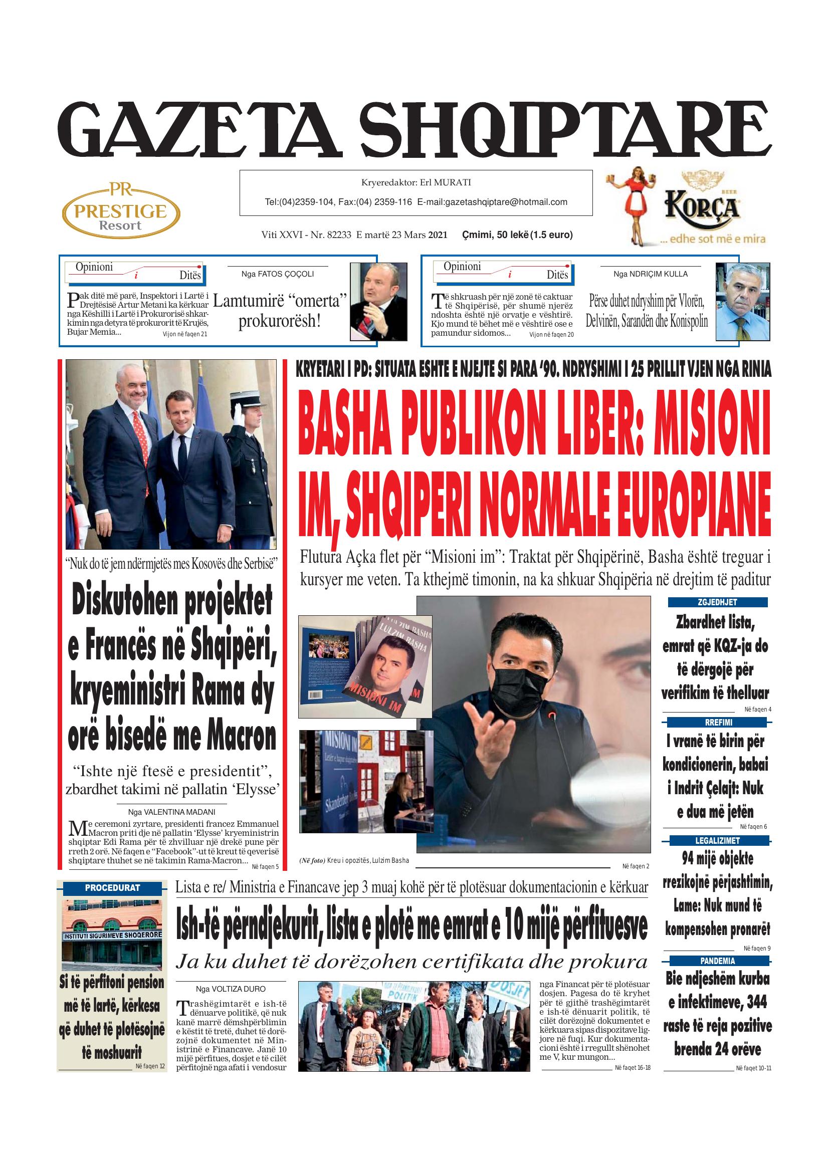 Gazeta Shqiptare 2021-03-23
