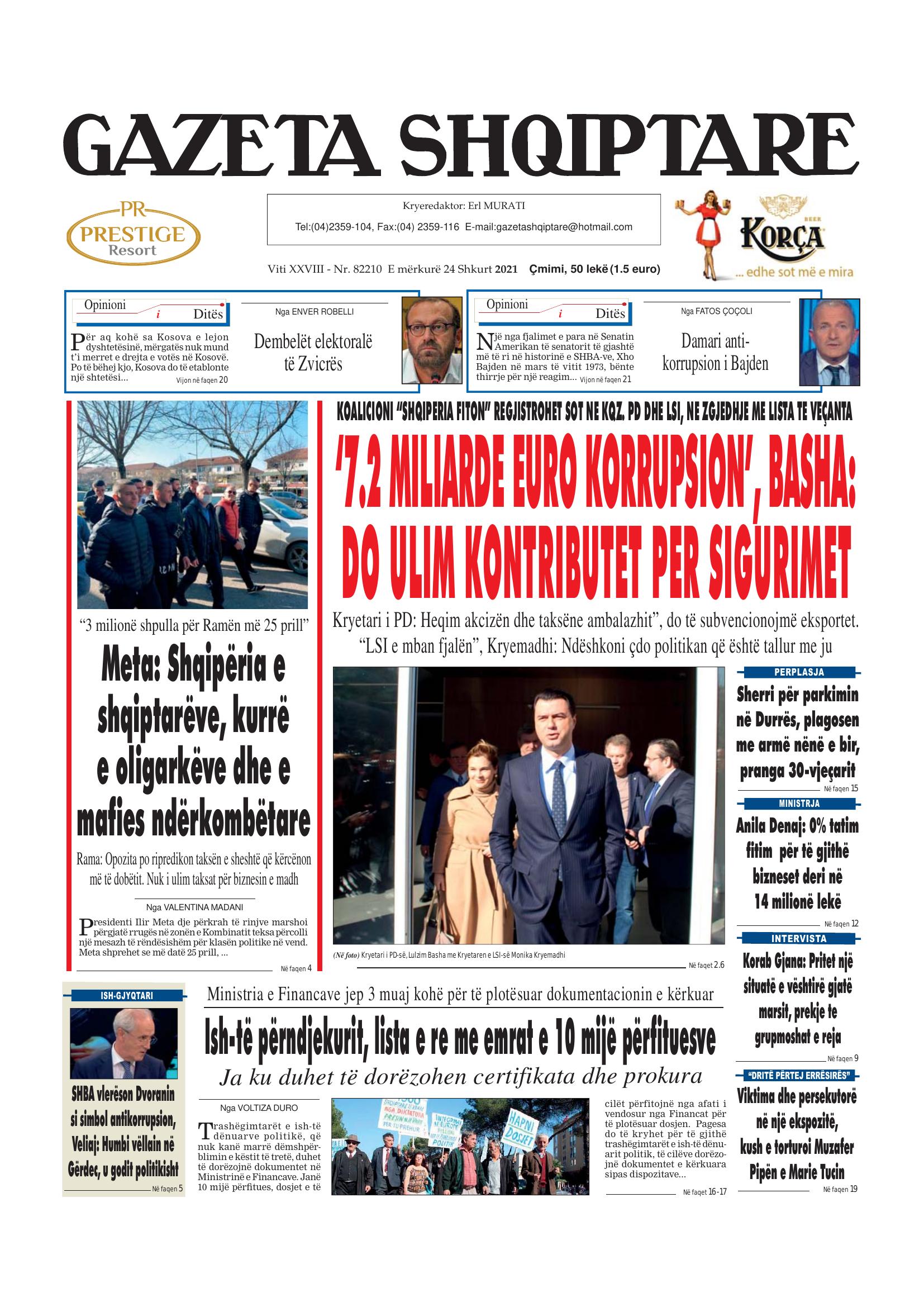 Gazeta Shqiptare 2021-02-24