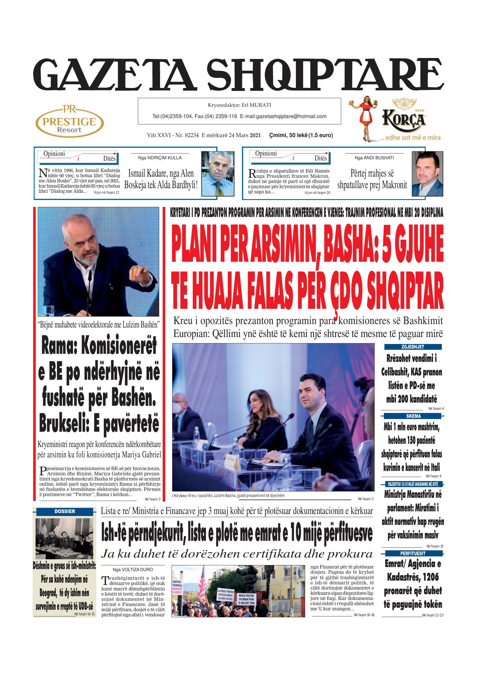 Gazeta Shqiptare 2021-03-24